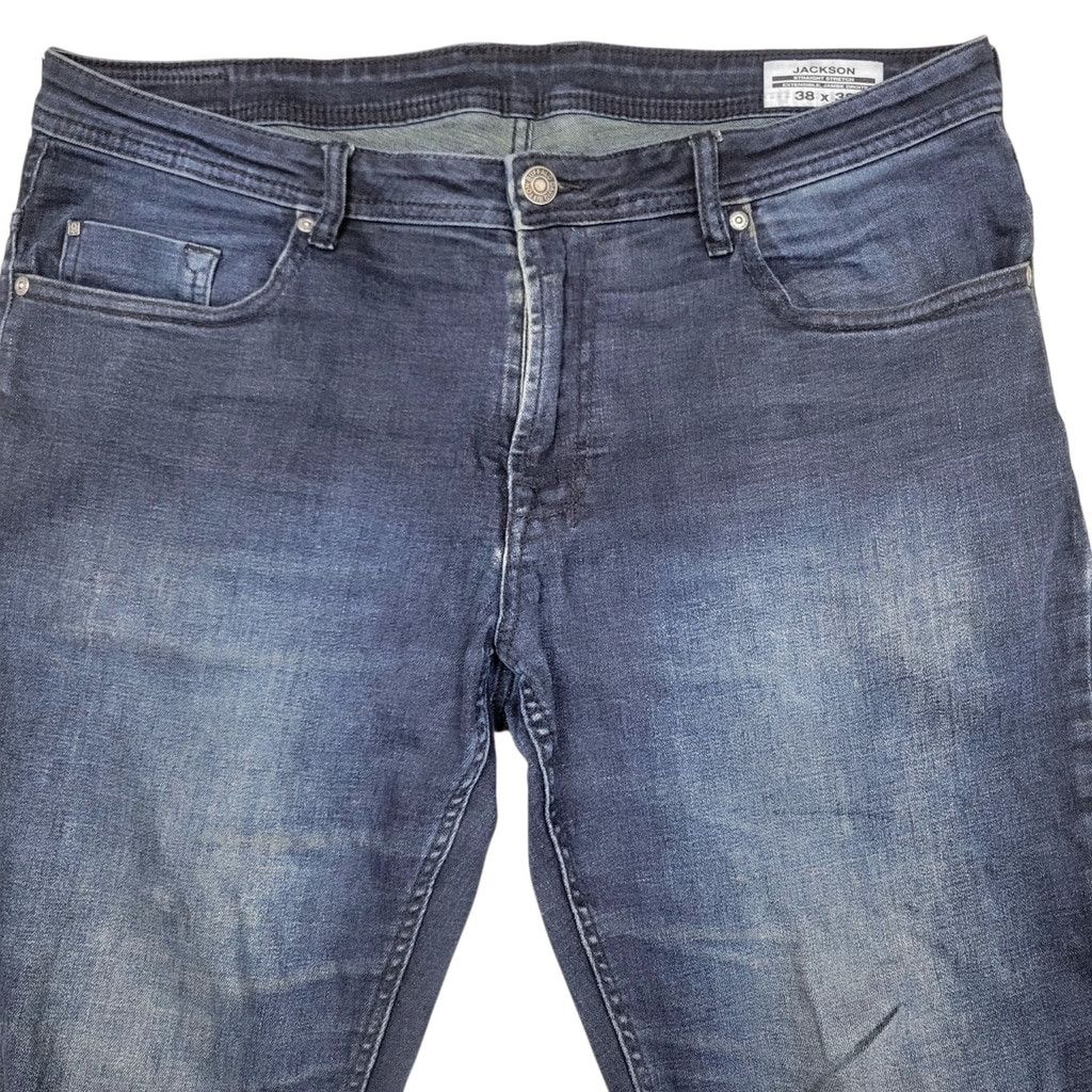 Buffalo David Bitton Buffalo David Bitton Jackson Blue Straight Stretch Extensibl Size US 38 / EU 54 - 4 Thumbnail