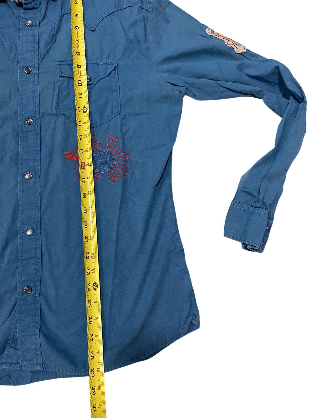 Diesel Vintage Diesel Western Pearl Snap Crazy Needle Shirt Size L Size US L / EU 52-54 / 3 - 14 Thumbnail