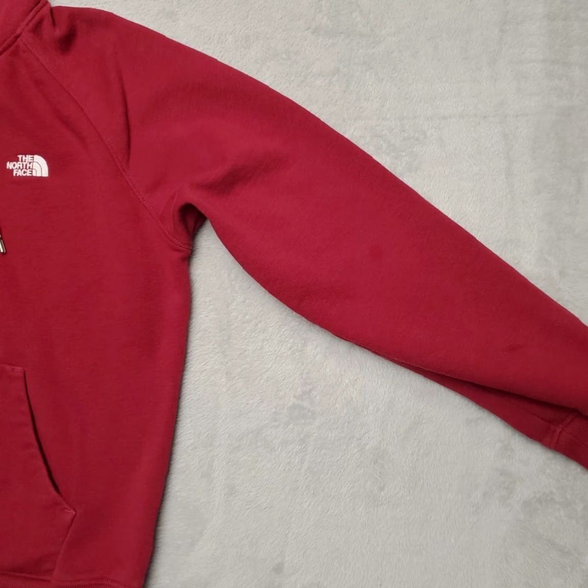 The North Face VINTAGE The North Face Hoodie Womens S Maroon Logo Front Hooded Pullover Sweatshirt Size S / US 4 / IT 40 - 3 Thumbnail