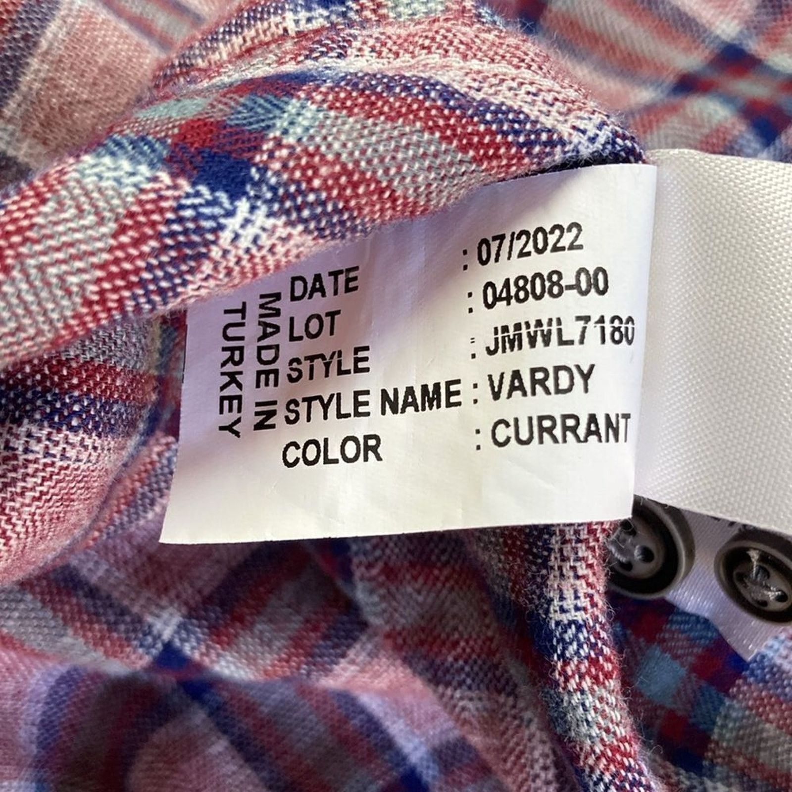 johnnie-O Johnnie O Mens Shirt Size L Red Plaid Cotton Button Up Top Size US L / EU 52-54 / 3 - 12 Thumbnail