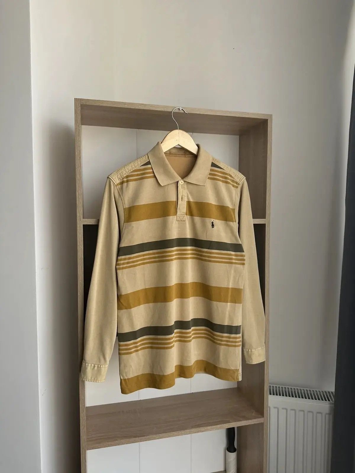 Polo Ralph Lauren Vintage Beige Polo Ralph Lauren PRL Rugby Shirt Size US M / EU 48-50 / 2 - 1 Thumbnail