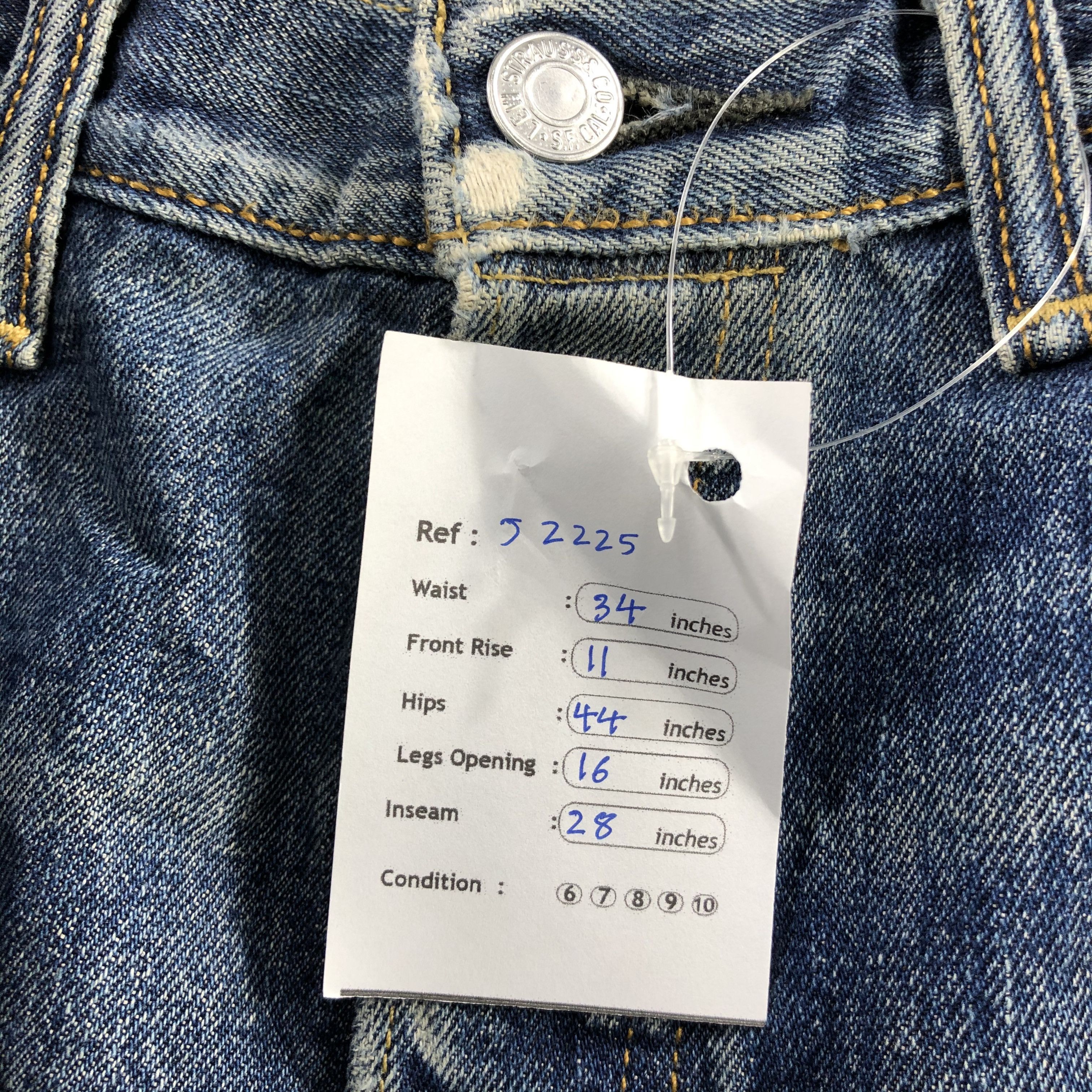 Levi's Vintage Blue Wash Levis 501 Jeans-J2225 Size US 34 / EU 50 - 17 Thumbnail