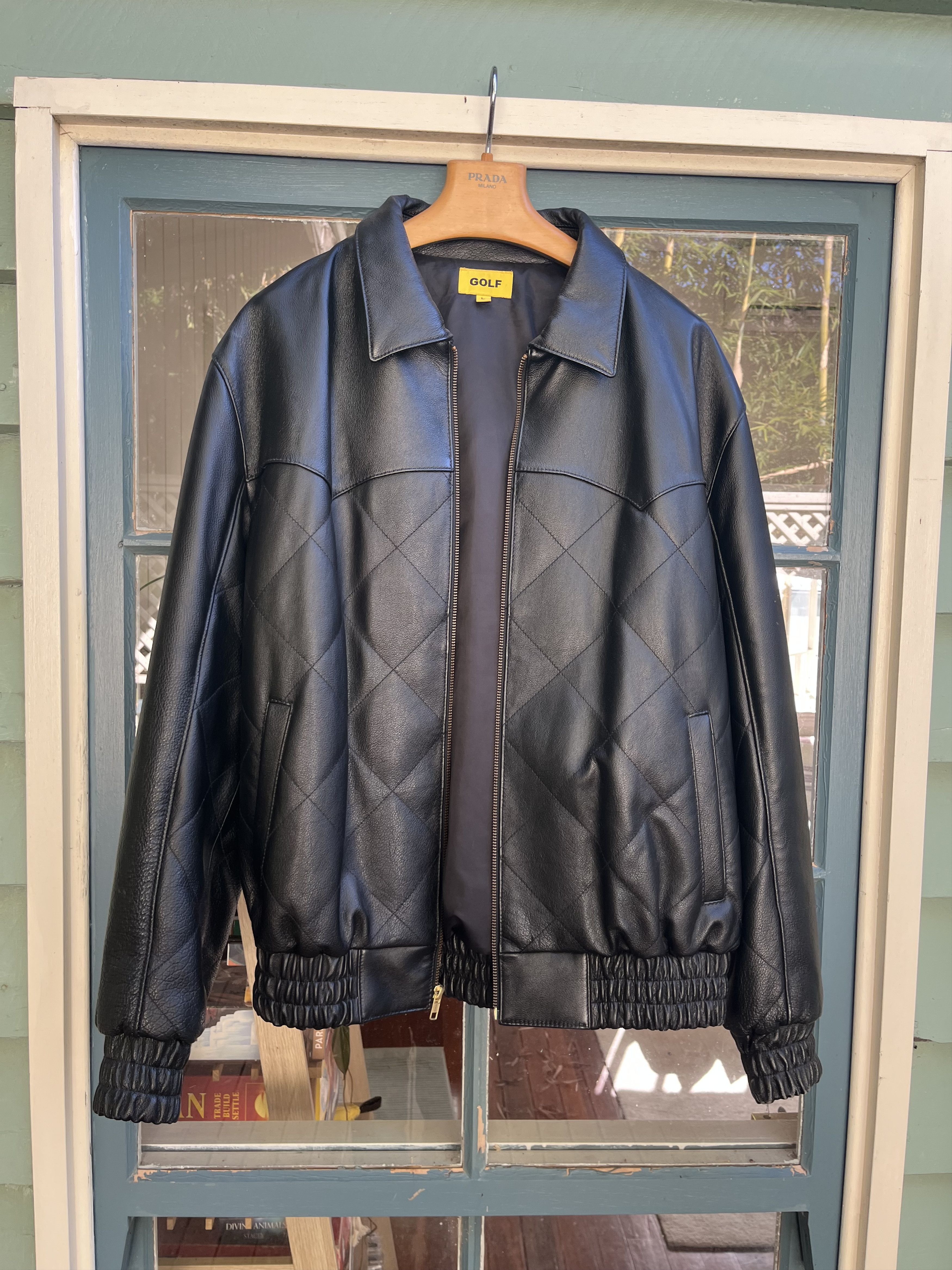 Golf Wang GOLF WANG Leather Bomber Jacket - Mint Size US L / EU 52-54 / 3 - 2 Thumbnail