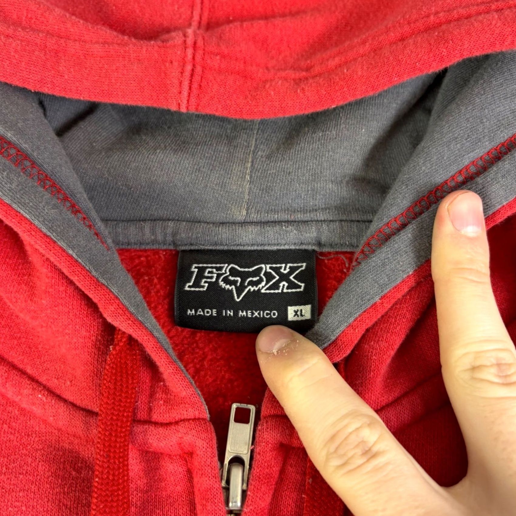 Fox Racing Fox Racing Riders Co Zip Up Hoodie Mens XL Red Motocross Graphic Sweatshirt Size US XL / EU 56 / 4 - 5 Thumbnail