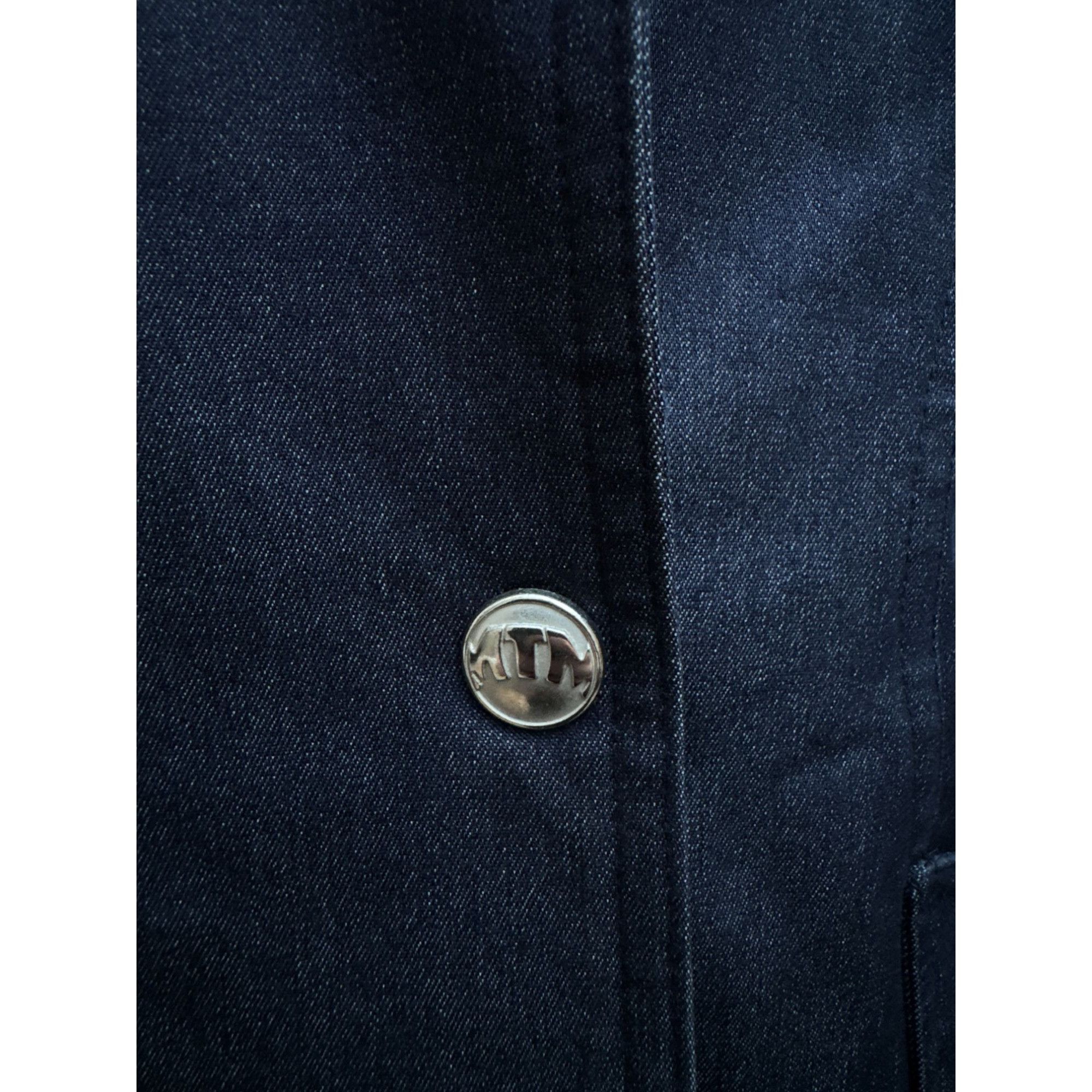 Thierry Mugler Dark Denim Blazer Jacket Size M / US 6-8 / IT 42-44 - 4 Thumbnail