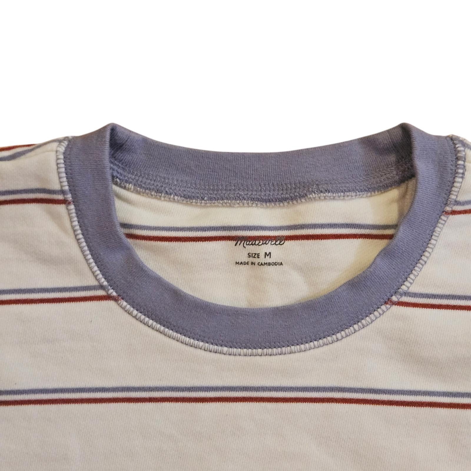 Madewell Madewell Striped Cropped Sweatshirt - Size M Size M / US 6-8 / IT 42-44 - 2 Thumbnail