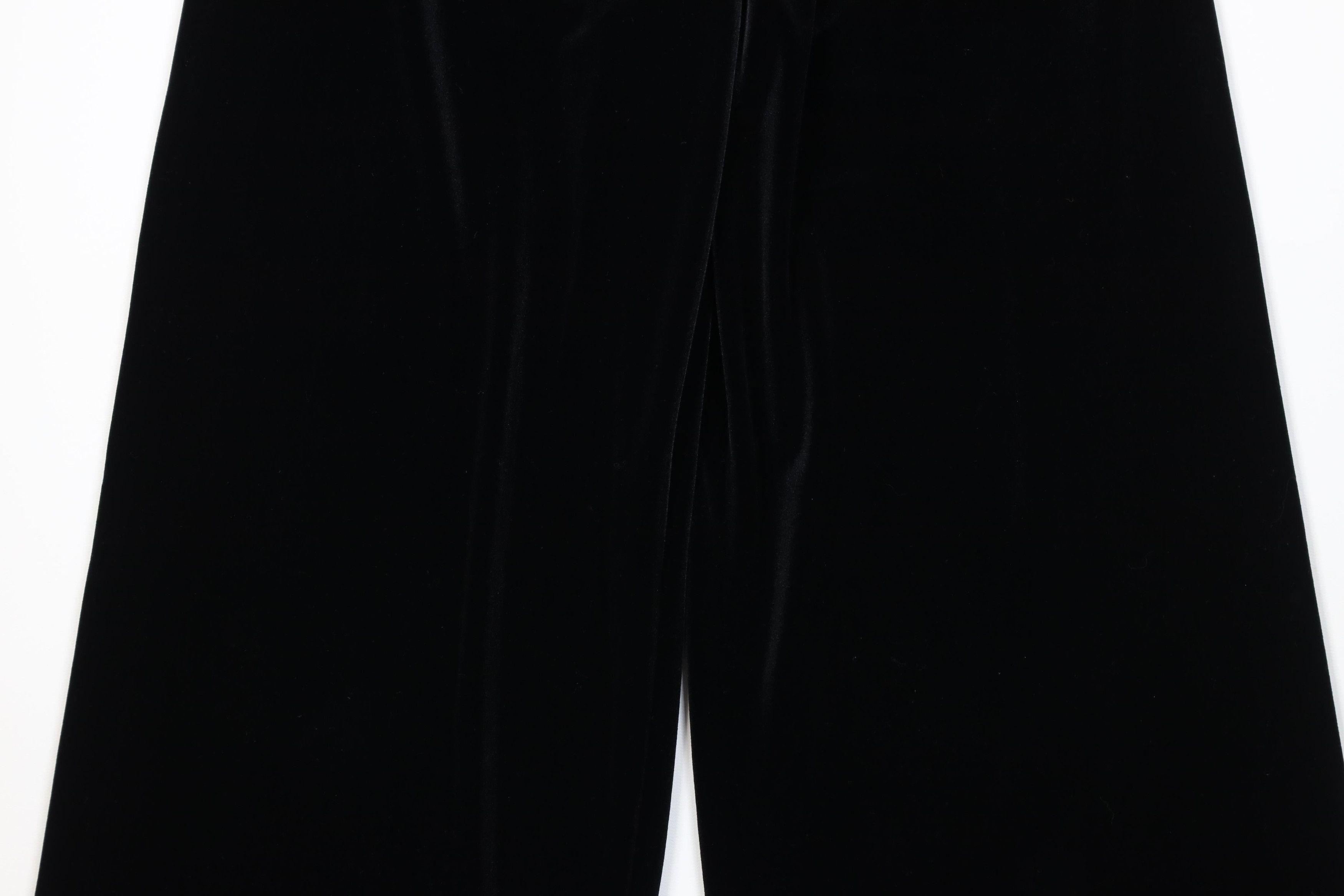 Vintage Vintage 90s Babydoll Velvet Velour Wide Leg Pants Black Size 26" / US 2 / IT 38 - 3 Thumbnail