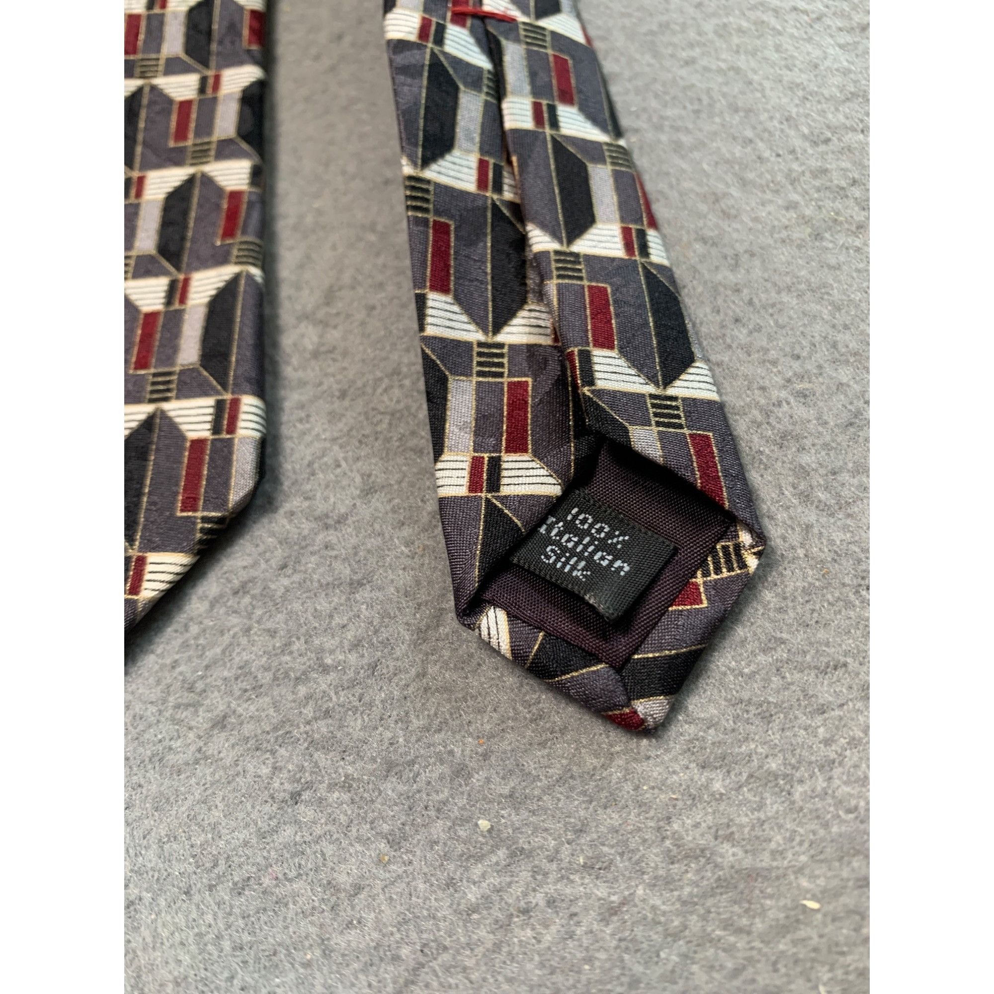 Other Gianfranco Ruffini Italy Silk Tie Geometric Pattern Mens Ne Size ONE SIZE - 4 Thumbnail