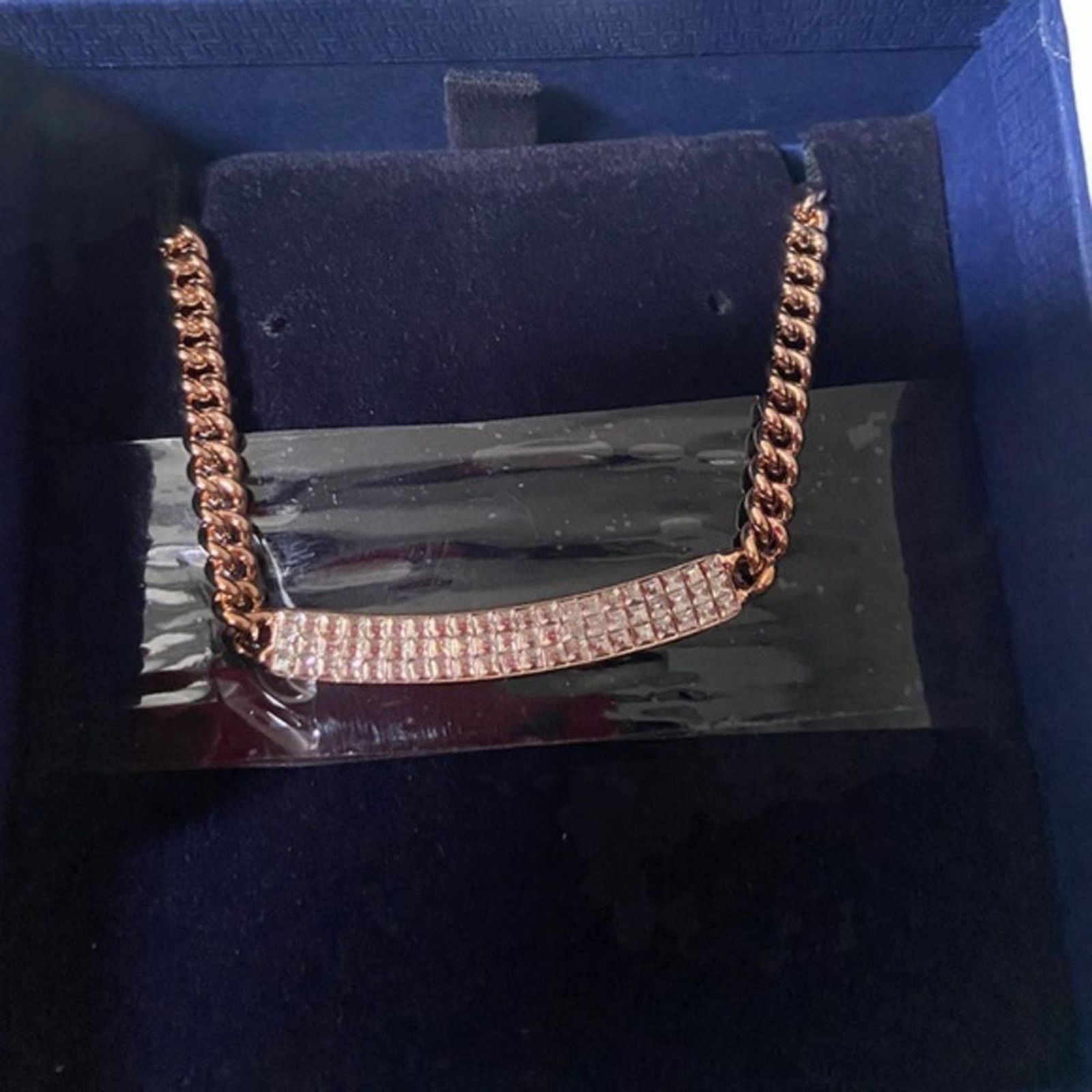 Swarovski SWAROVSKI CRYSTAL Women's Rose Gold Plated Vio Bar Necklace Size ONE SIZE - 3 Thumbnail