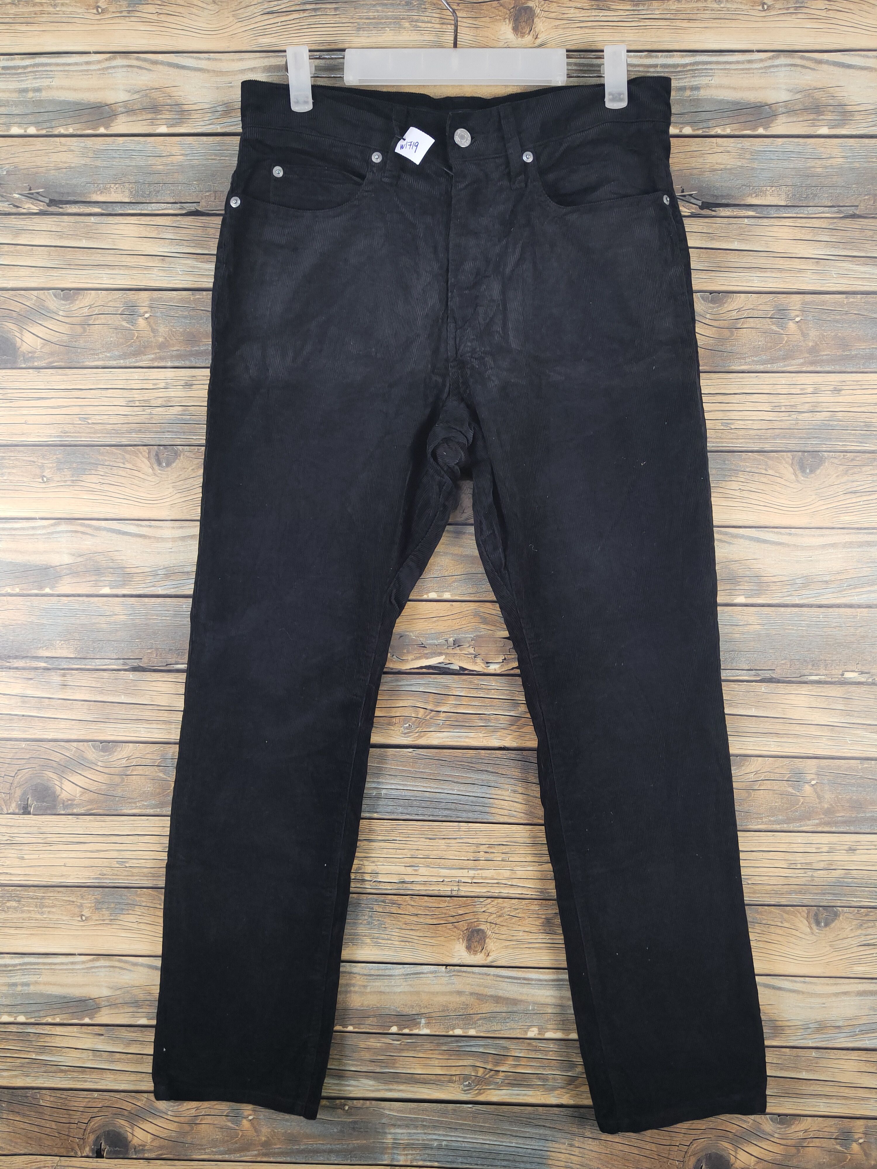 BEAUTY&YOUTH × United Arrows Beauty&Youth -United Arrows Black Corduroy Pants #W1719 Size US 31 - 1 Thumbnail