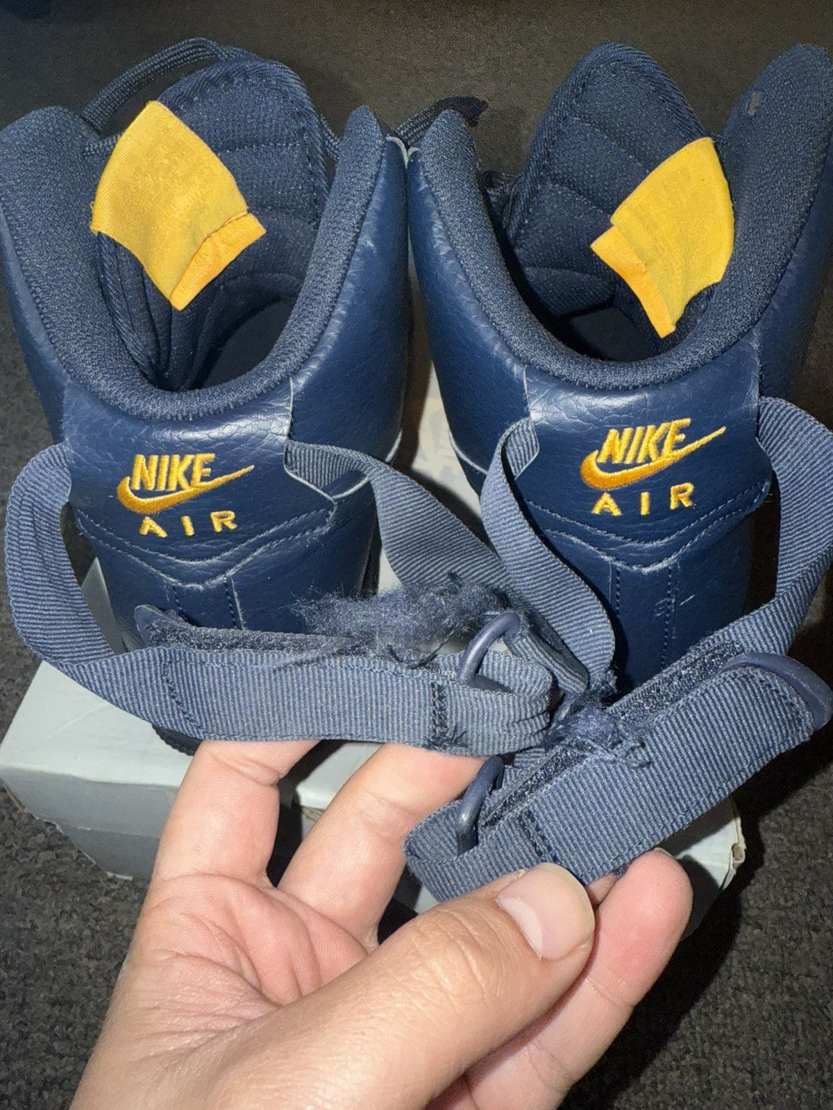 Nike Nike Air Force 1 High Obsidian blue/gold Amerillo Size US 9 / EU 42 - 5 Thumbnail