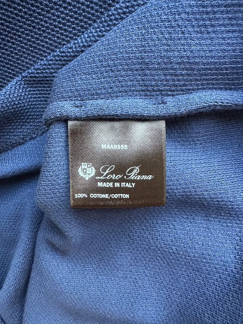 Loro Piana LORO PIANA Shirt cotton collar breathable classic blue str Size US M / EU 48-50 / 2 - 5 Thumbnail