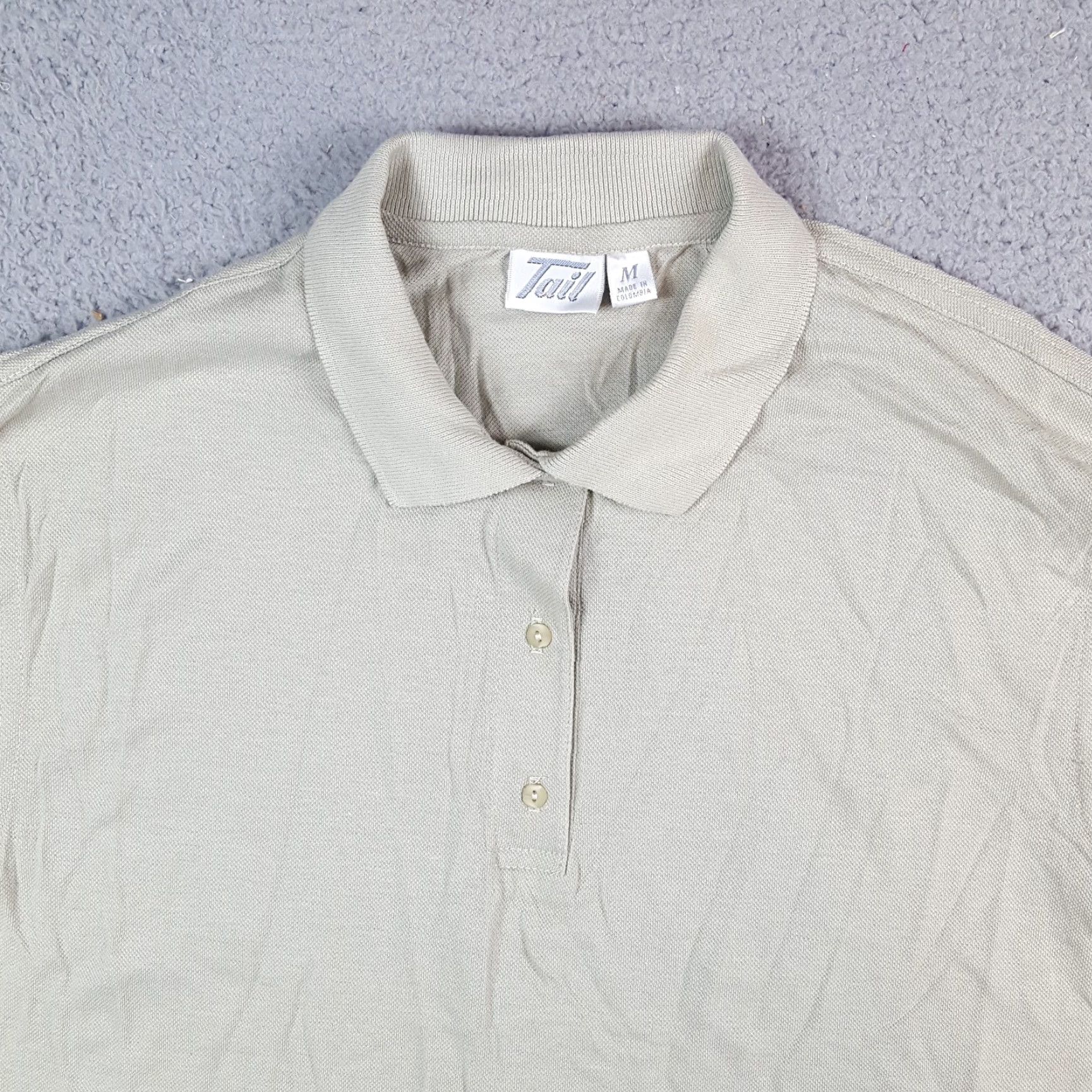 Vintage VTG Tail Polo Shirt Men M Short Sleeve Knit Green Collared Golf Preppy 90s Vintage Shirt Size US M / EU 48-50 / 2 - 2 Thumbnail
