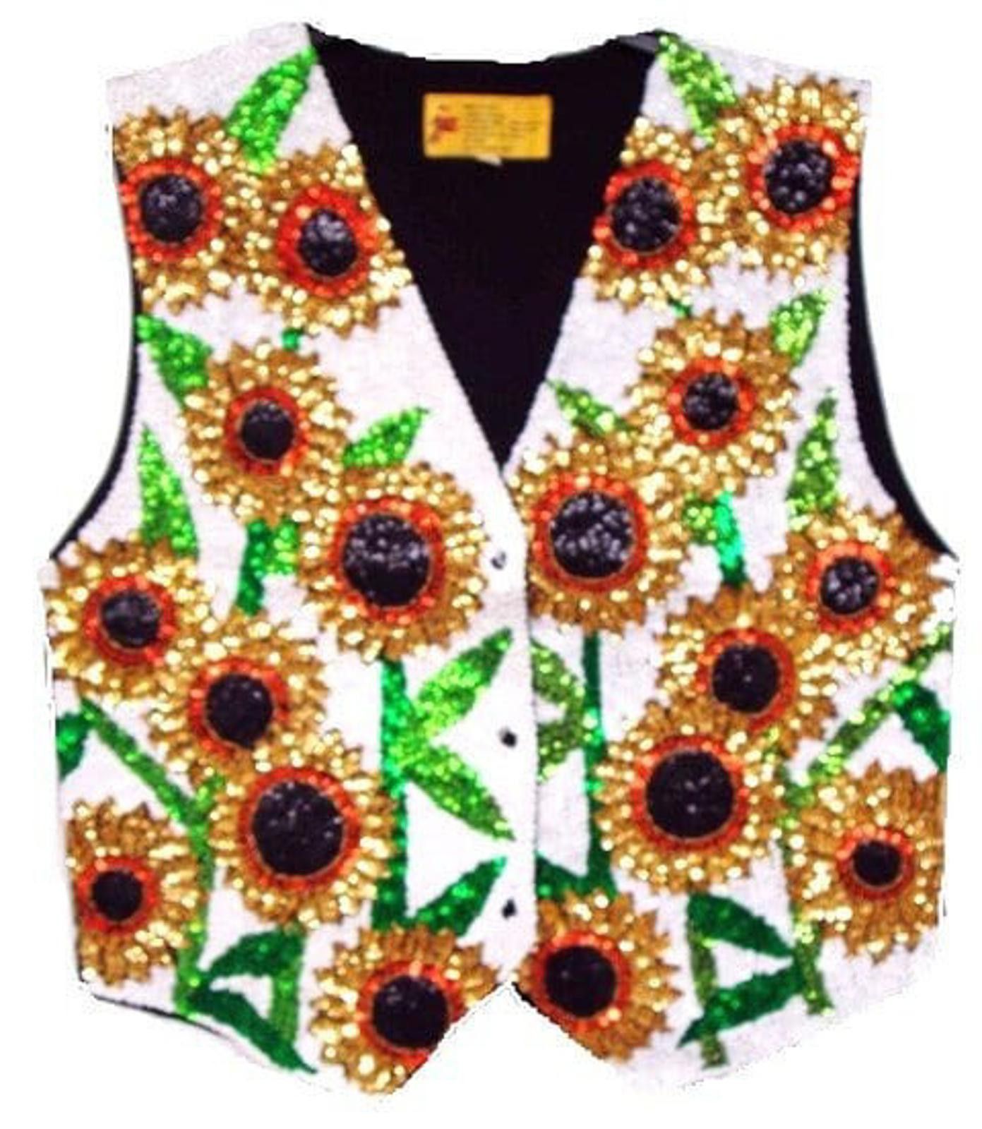 Sunflower Sequin Vest SUNFLOWER WHITE size 3X Size 3XL / US 20-22 - 1 Preview