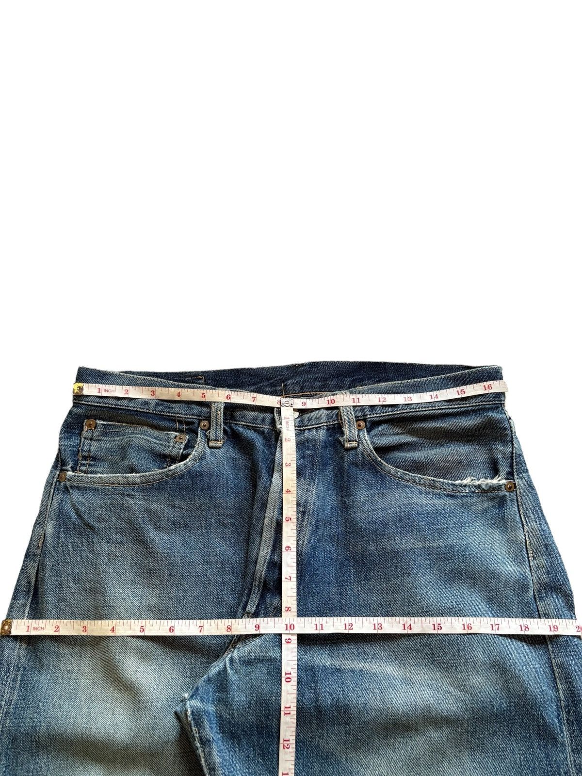 Japanese Brand Vintage Japanese Brand Selvedge Mud Wash Distress Baggy Jean Size US 33 - 12 Thumbnail