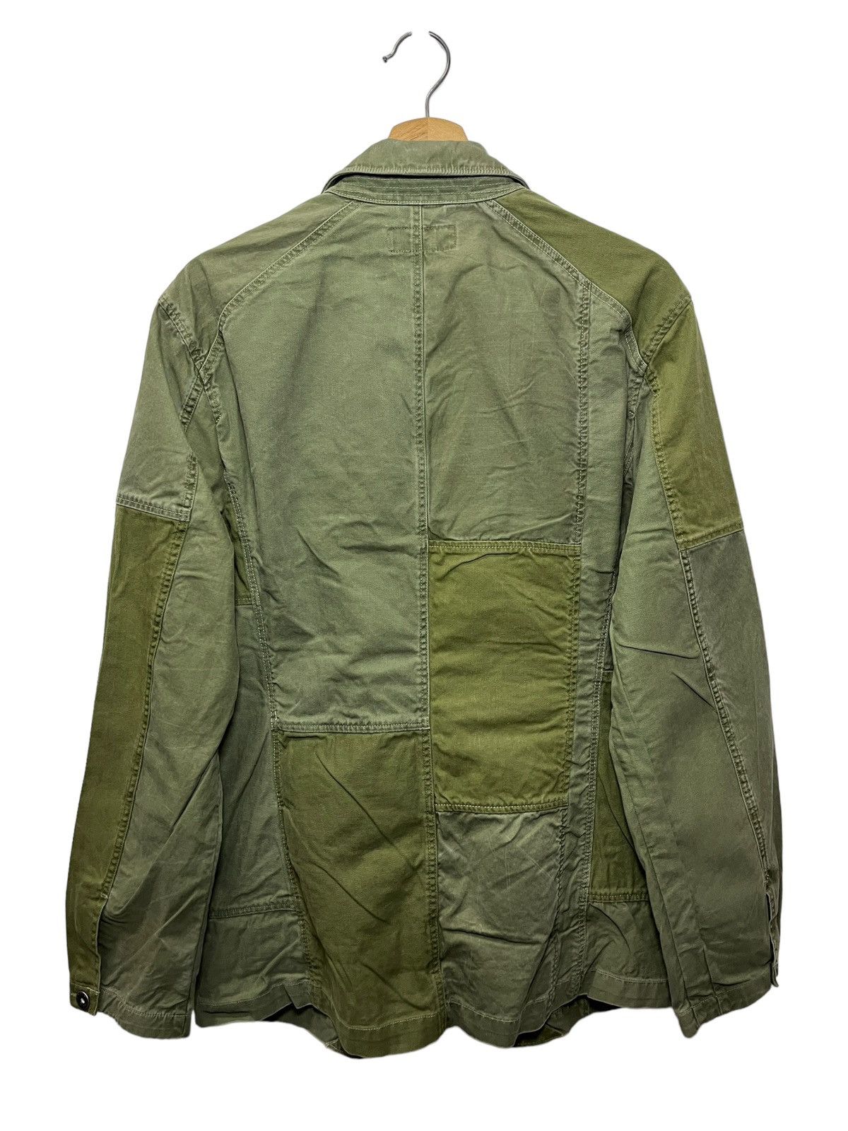 Polo Ralph Lauren Patchwork Green Herringbone Twill Sport Coat Size US M / EU 48-50 / 2 - 5 Thumbnail