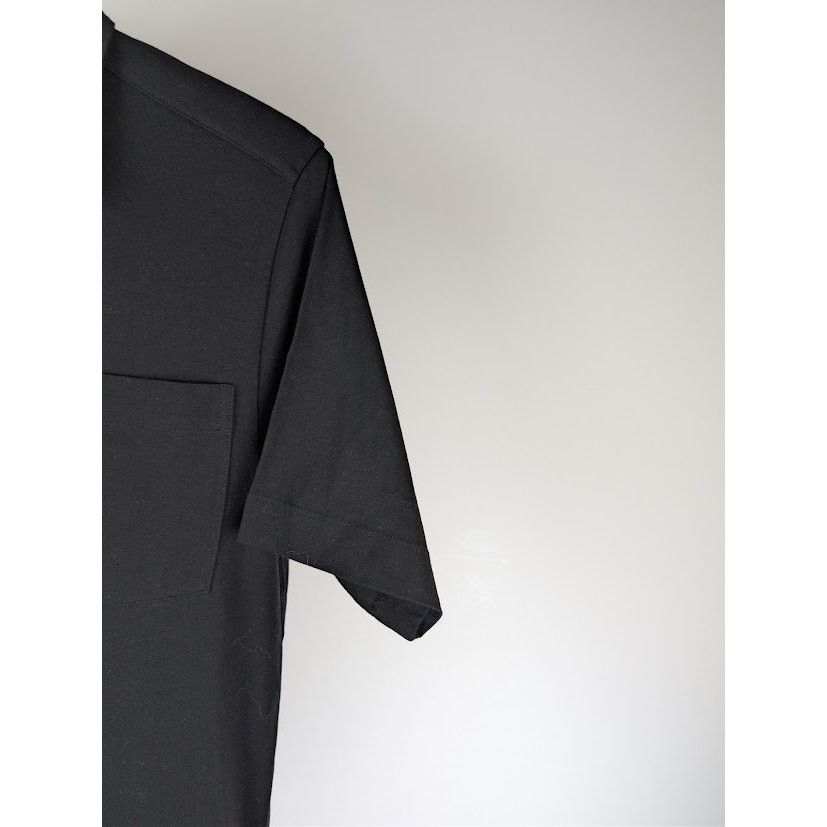 Dries Van Noten o1rshd1 Men's Solid Polo Shirt in Black Size US M / EU 48-50 / 2 - 5 Thumbnail
