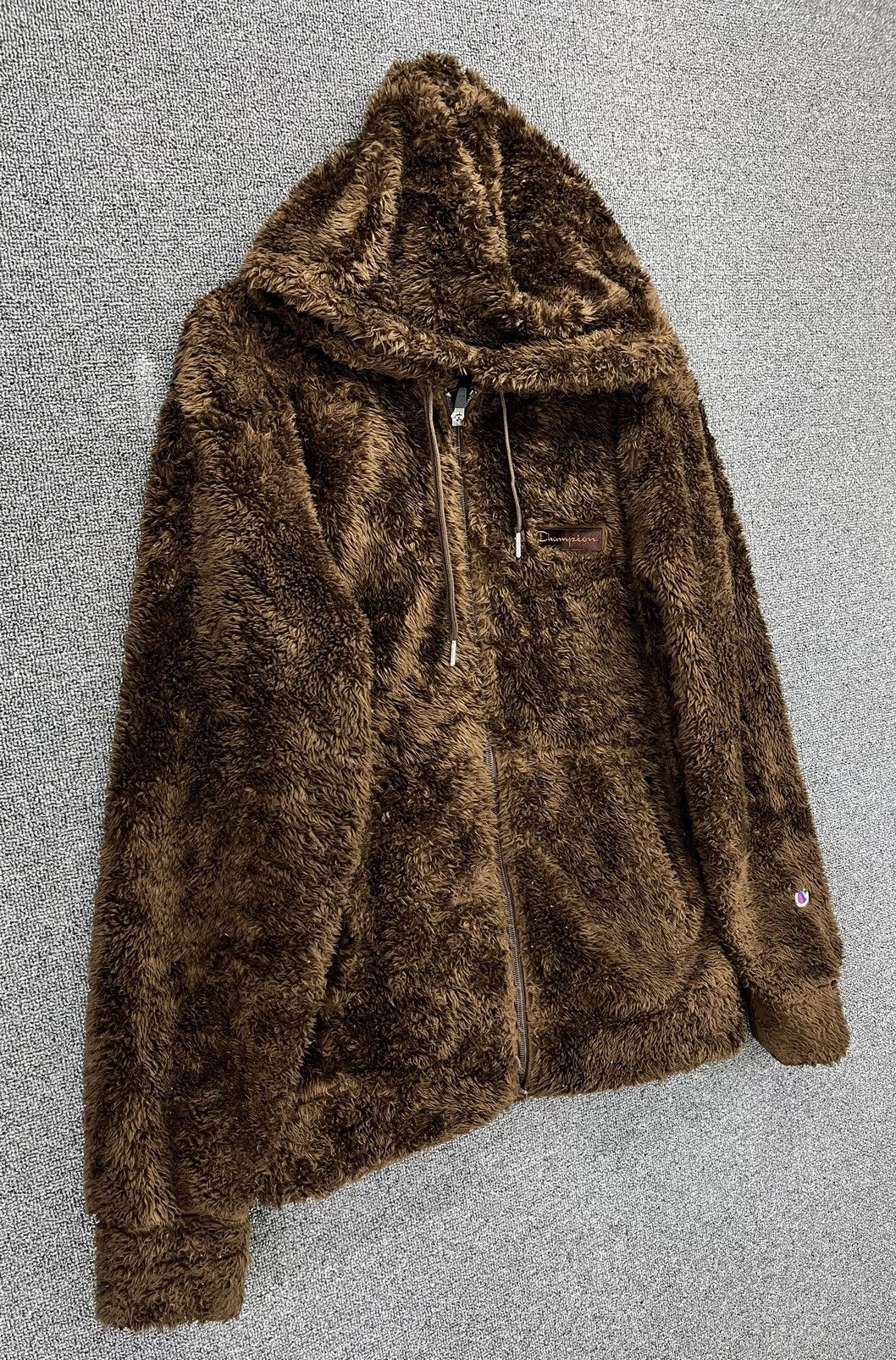 Champion Champion Hoodie Brown Fleece Jacket Size L / US 10 / IT 46 - 2 Thumbnail