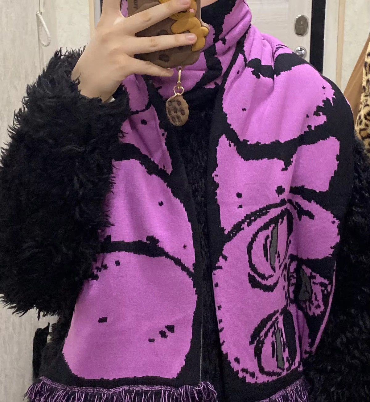 Japanese Brand × Vintage Gothic Anime Graphic Knitted Scarf Size ONE SIZE - 1 Thumbnail
