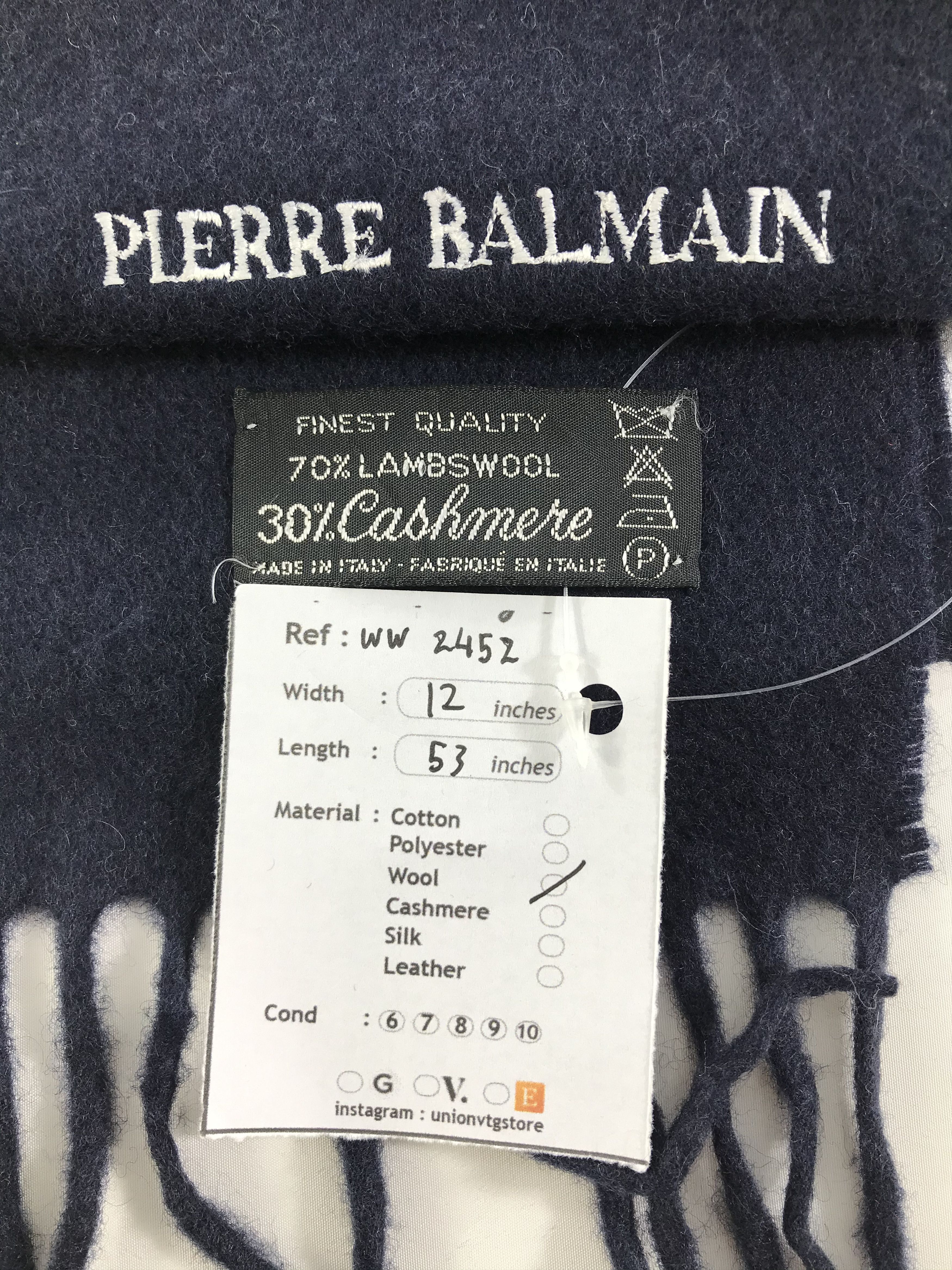 Vintage Pierre Balmain Scarf / Muffler / Neckwear - WW2452 Size ONE SIZE - 4 Thumbnail