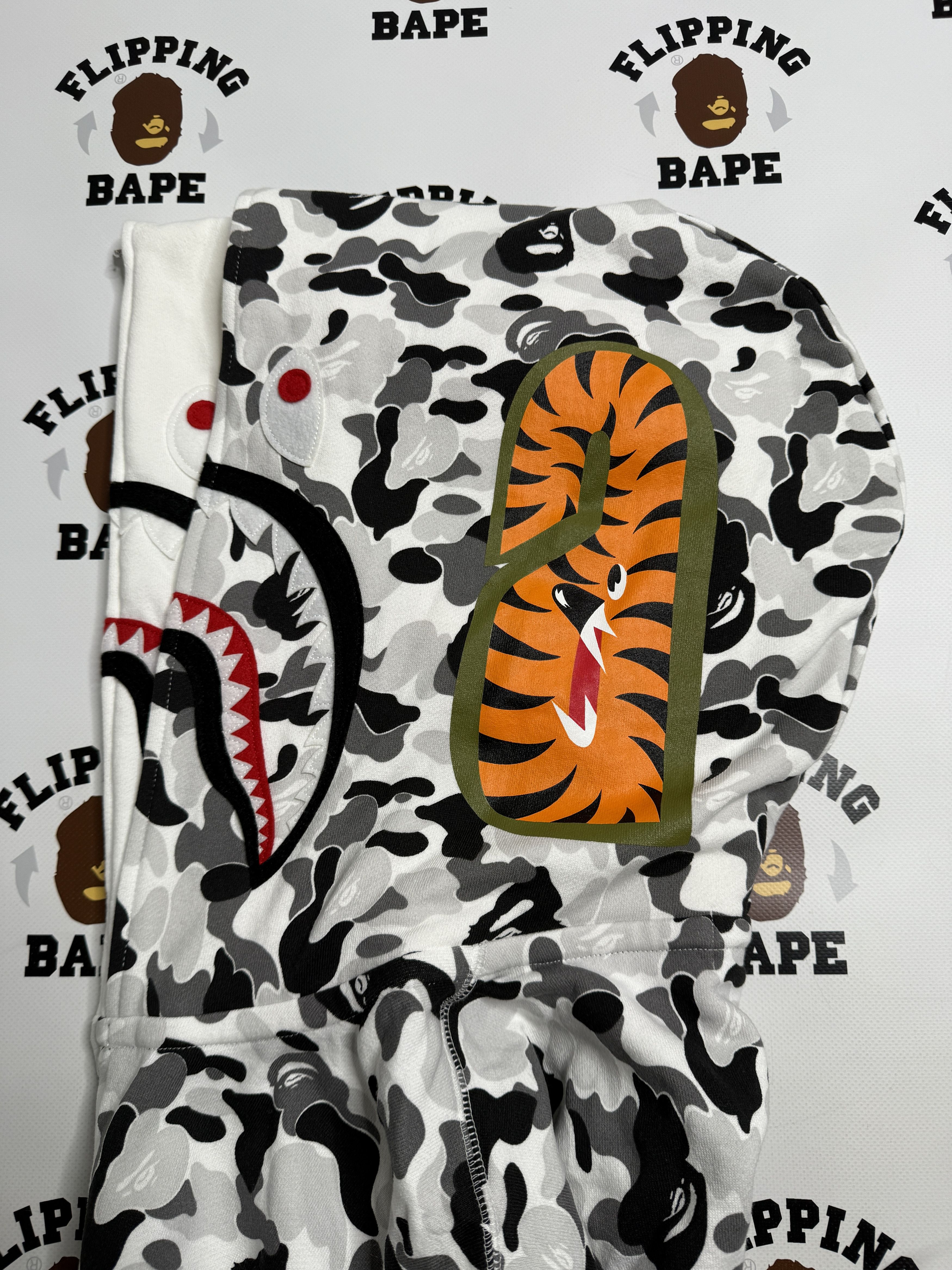 Bape BAPE ABC CAMO DOUBLE SHARK FULL ZIP HOODIE Size US XL / EU 56 / 4 - 6 Thumbnail