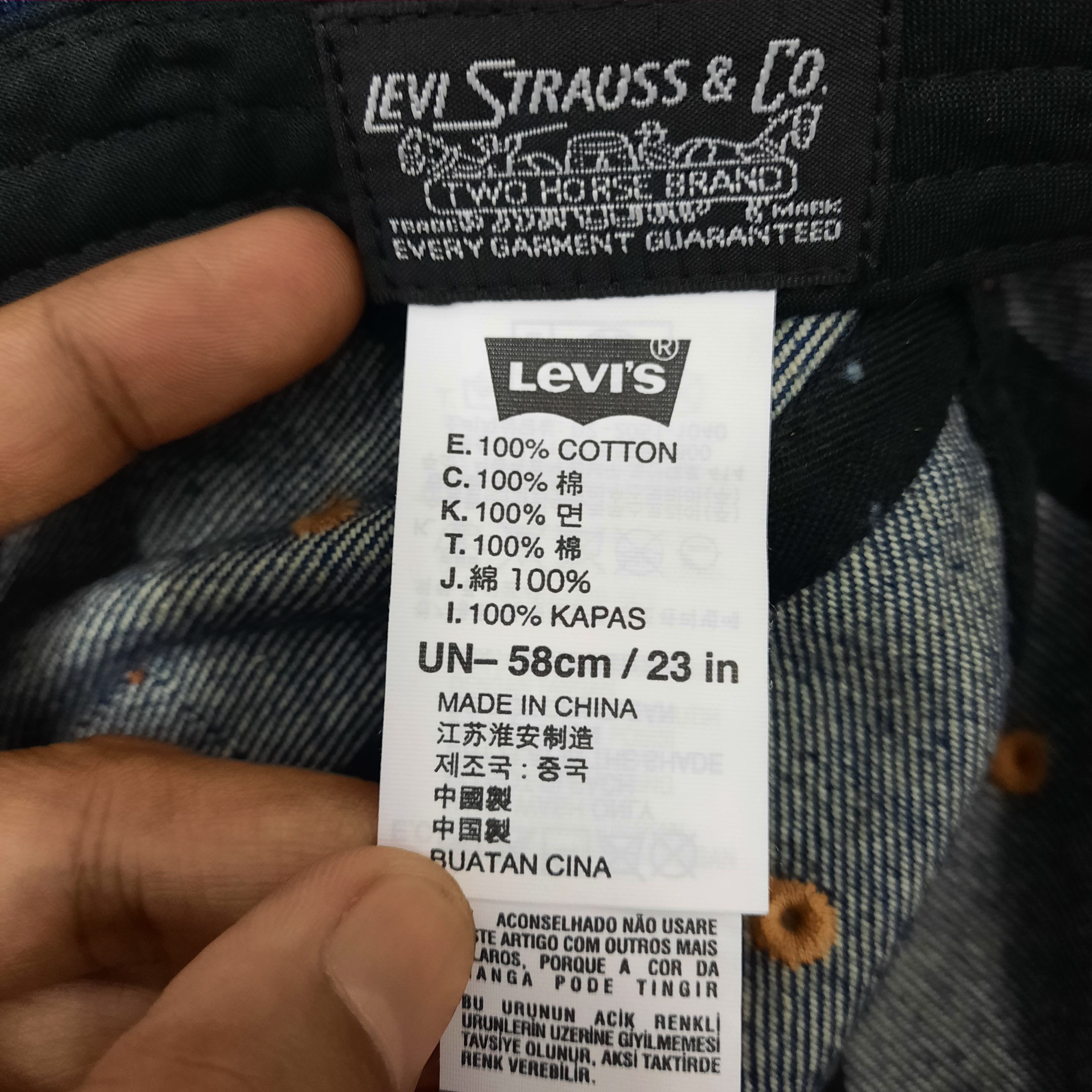Levi's 💥 Levis lvc reproduction leather patch indigo denim cap Size ONE SIZE - 8 Thumbnail