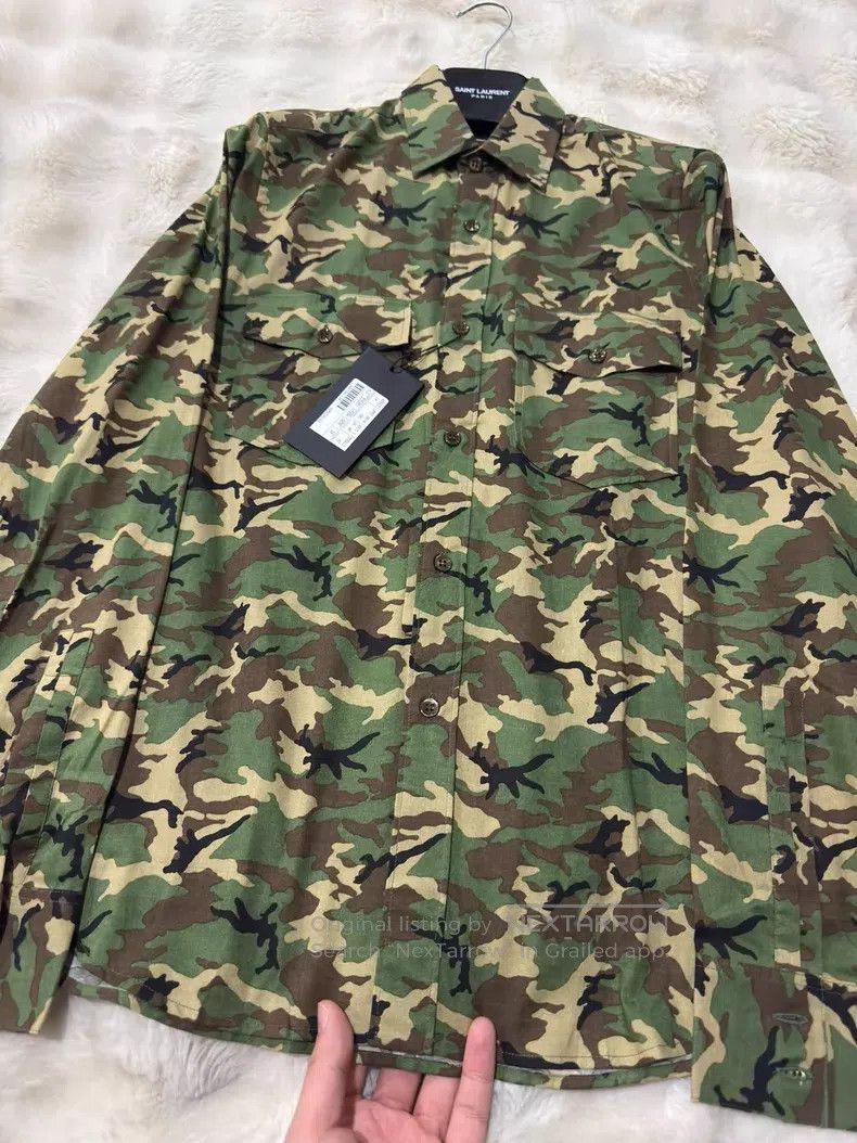 Saint Laurent Paris Saint Laurent Paris Original Camouflage Shirt Size XS / US 0-2 / IT 36-38 - 3 Thumbnail
