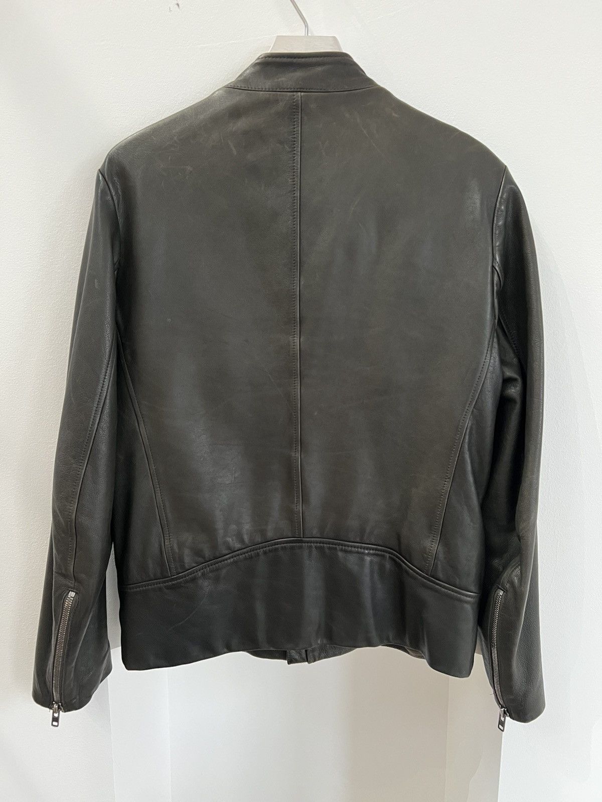 Green- Margiela 5 zip Leather Jacket