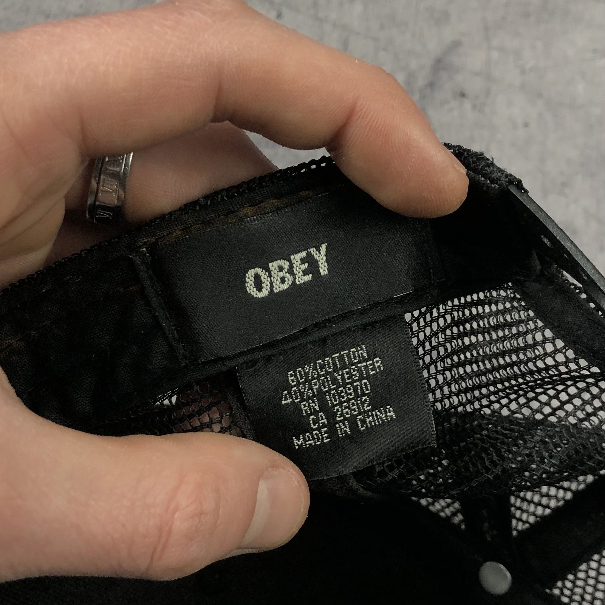 Obey Vintage Obey USA Custom Trucker Cap Size ONE SIZE - 8 Thumbnail