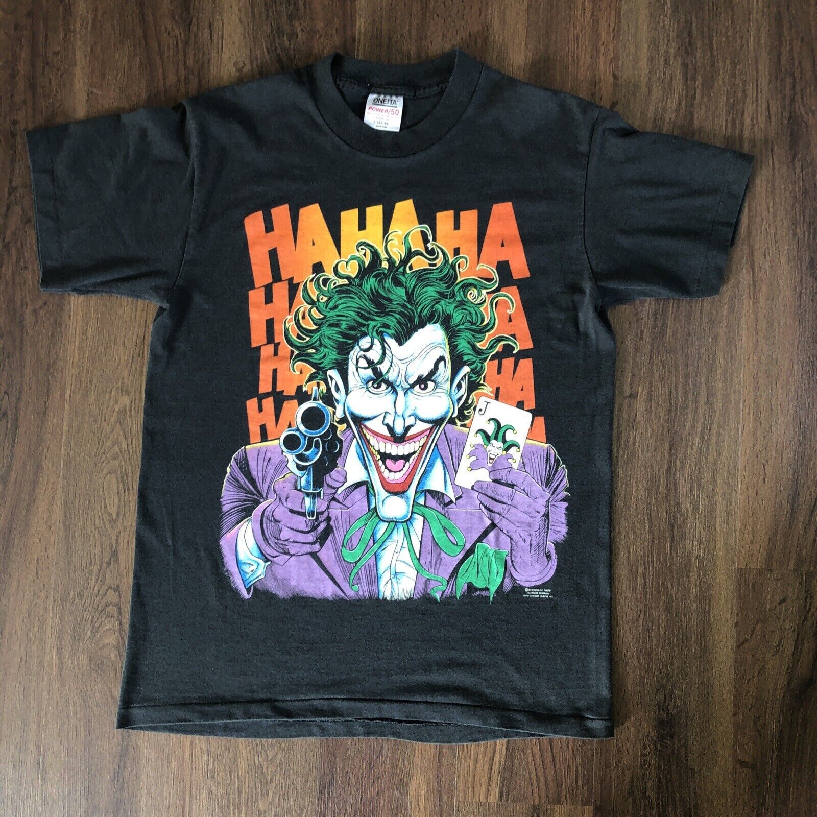 Vintage Vtg Joker tshirt Mens Large 1989 DC Comics Batman 80s Faded ...