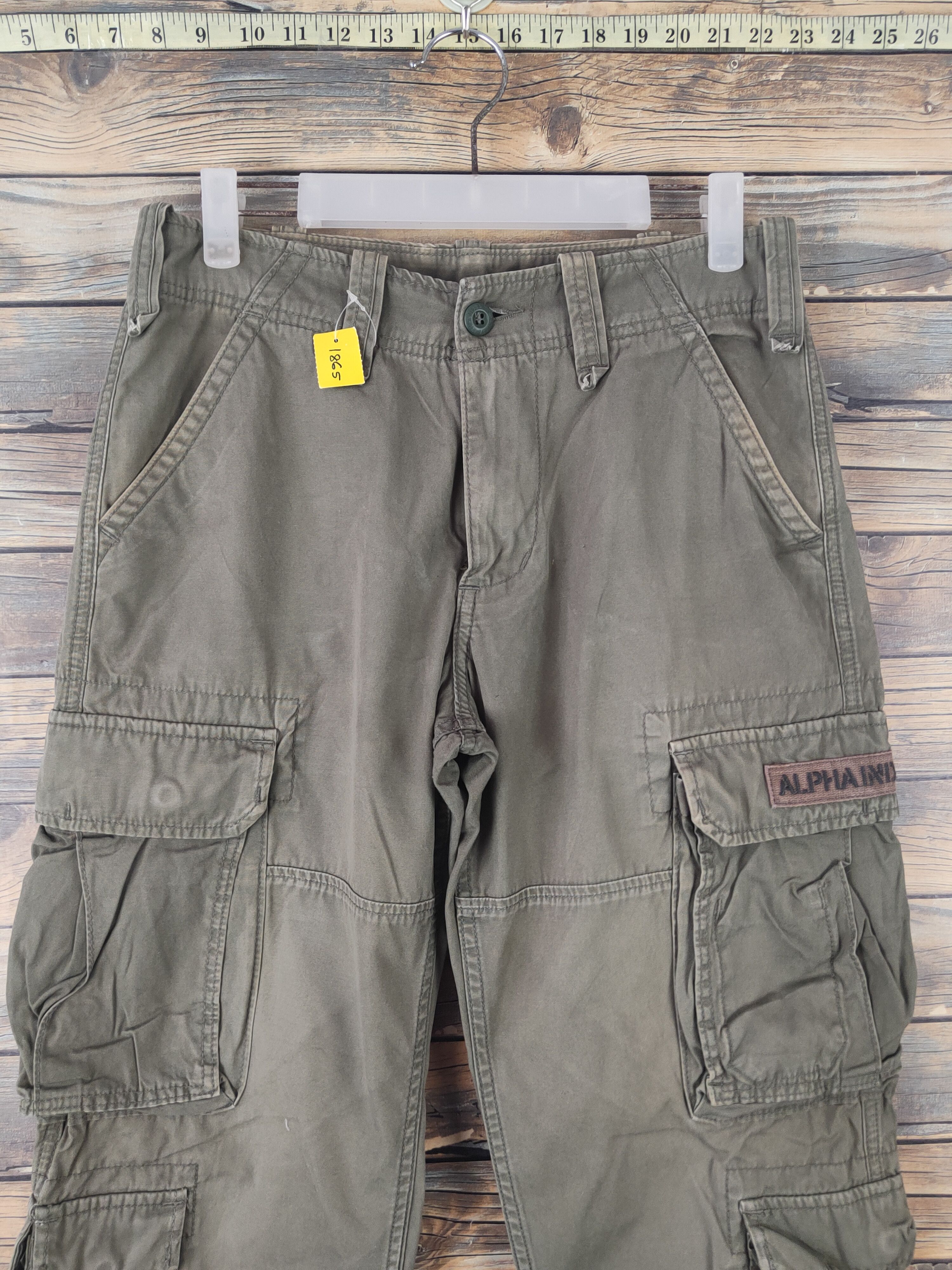 Alpha Industries DL Alpha Industries Olive Multipocket Cargo Pants #1865 Size US 28 / EU 44 - 2 Thumbnail