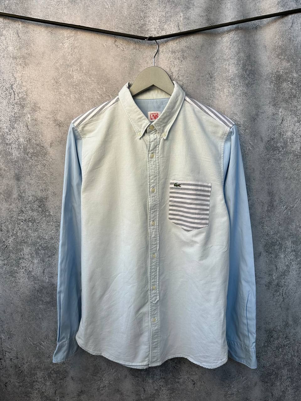 Lacoste Lacoste Live Button Up Shirt Pocket Long Sleeve Striped Size US L / EU 52-54 / 3 - 2 Thumbnail
