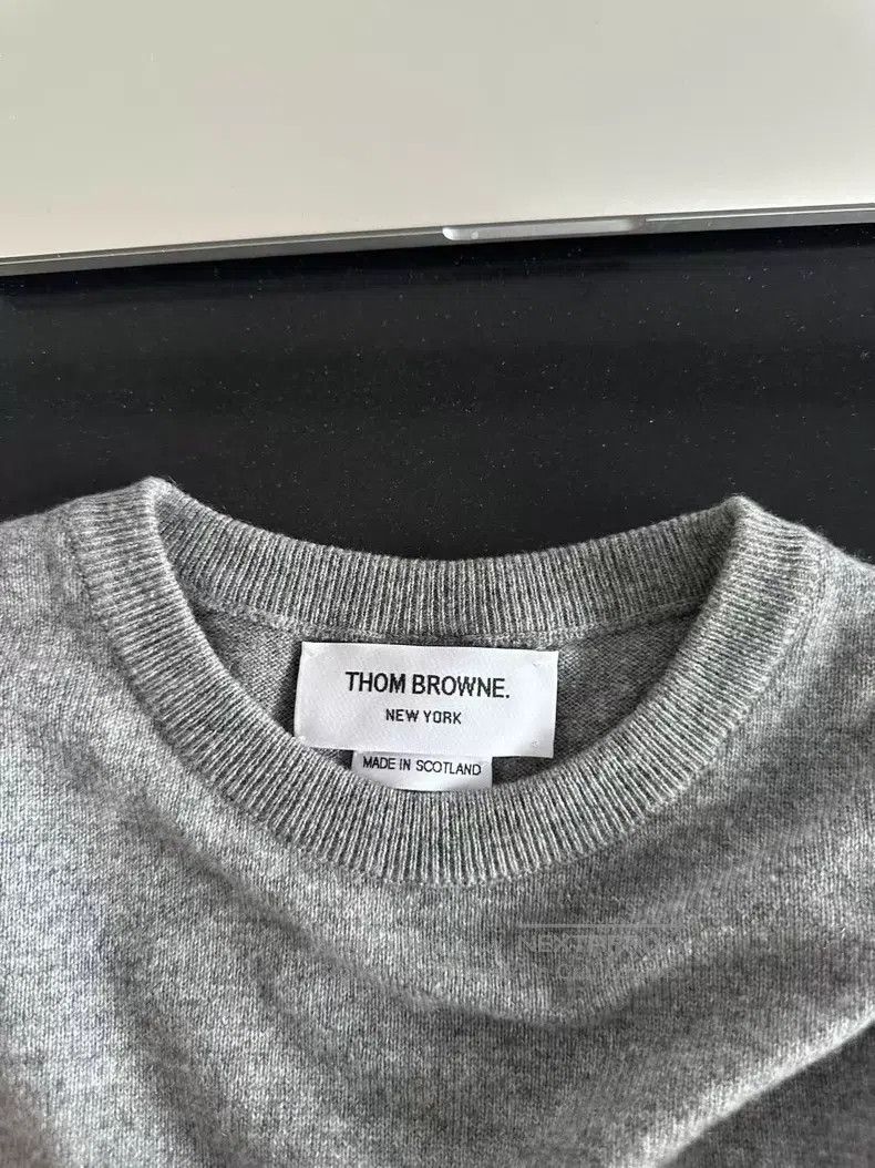 Thom Browne Thom Browne Gray cashmere sweater Size US XL / EU 56 / 4 - 3 Thumbnail