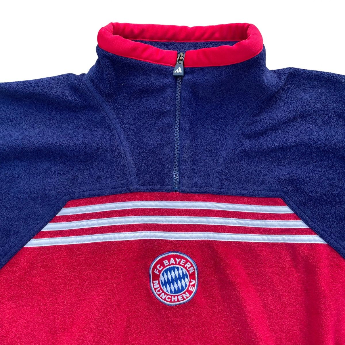 Adidas × Vintage Vintage 90s Adidas Bayern Munich 1/4 Zip Sweatshirt Size M Size US M / EU 48-50 / 2 - 2 Thumbnail