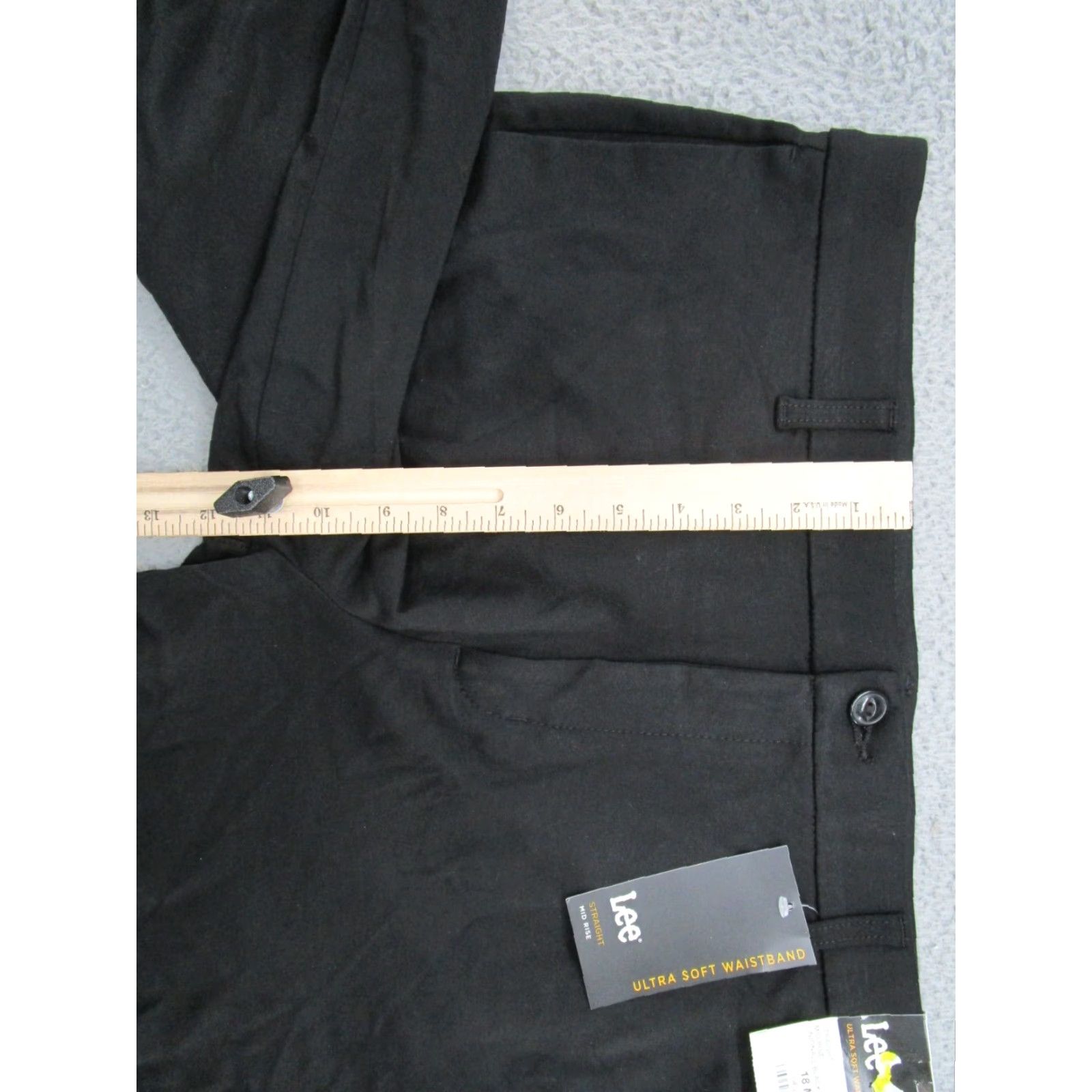 Lee Lee Relaxed Fit Straight Leg Flat Front Black Pants 18 Plus Size Womens Size 40" / US 18 - 7 Thumbnail