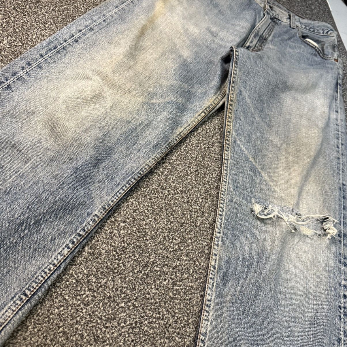 Levi's Vintage Clothing 🔥 Vintage Distressed Levis 503 Wideleg Denim Size US 34 / EU 50 - 5 Thumbnail