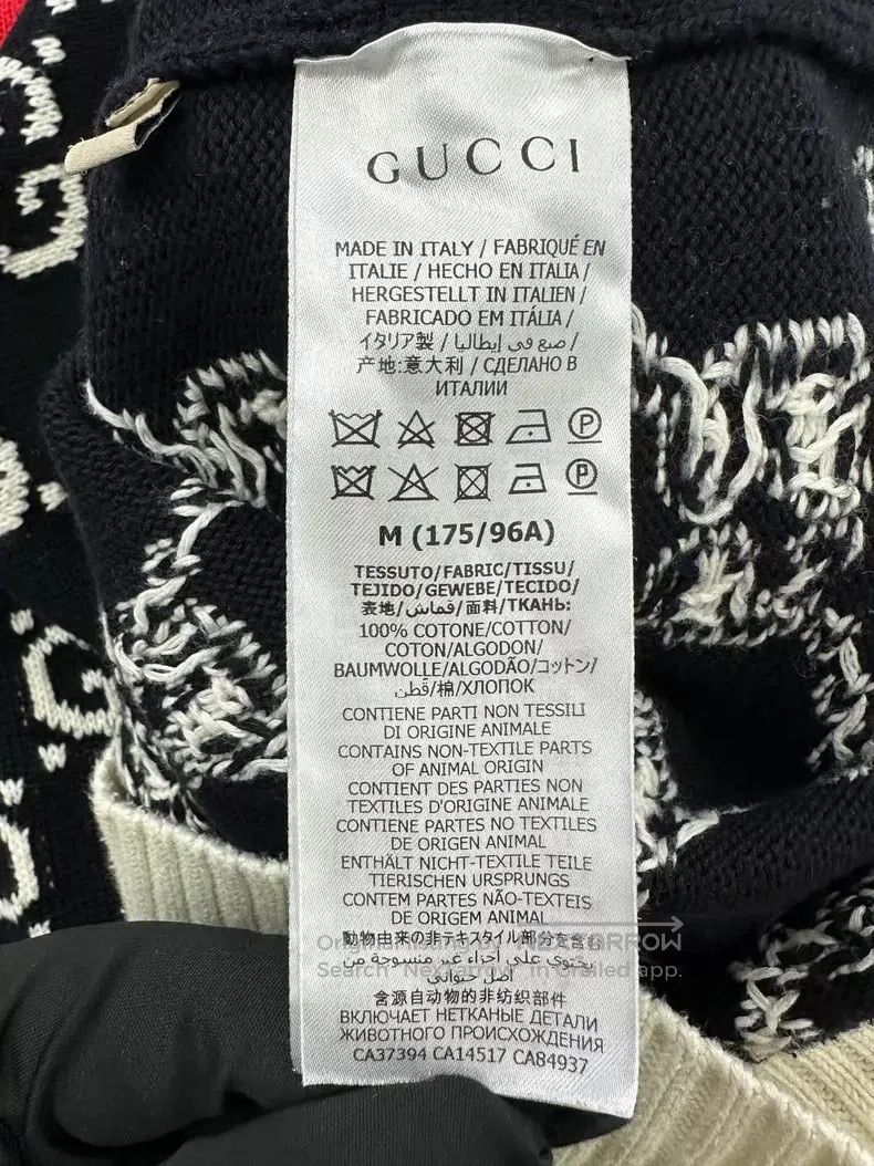 Gucci Gucci Black classic striped full-print logo knitted cardig Size M / US 6-8 / IT 42-44 - 4 Thumbnail