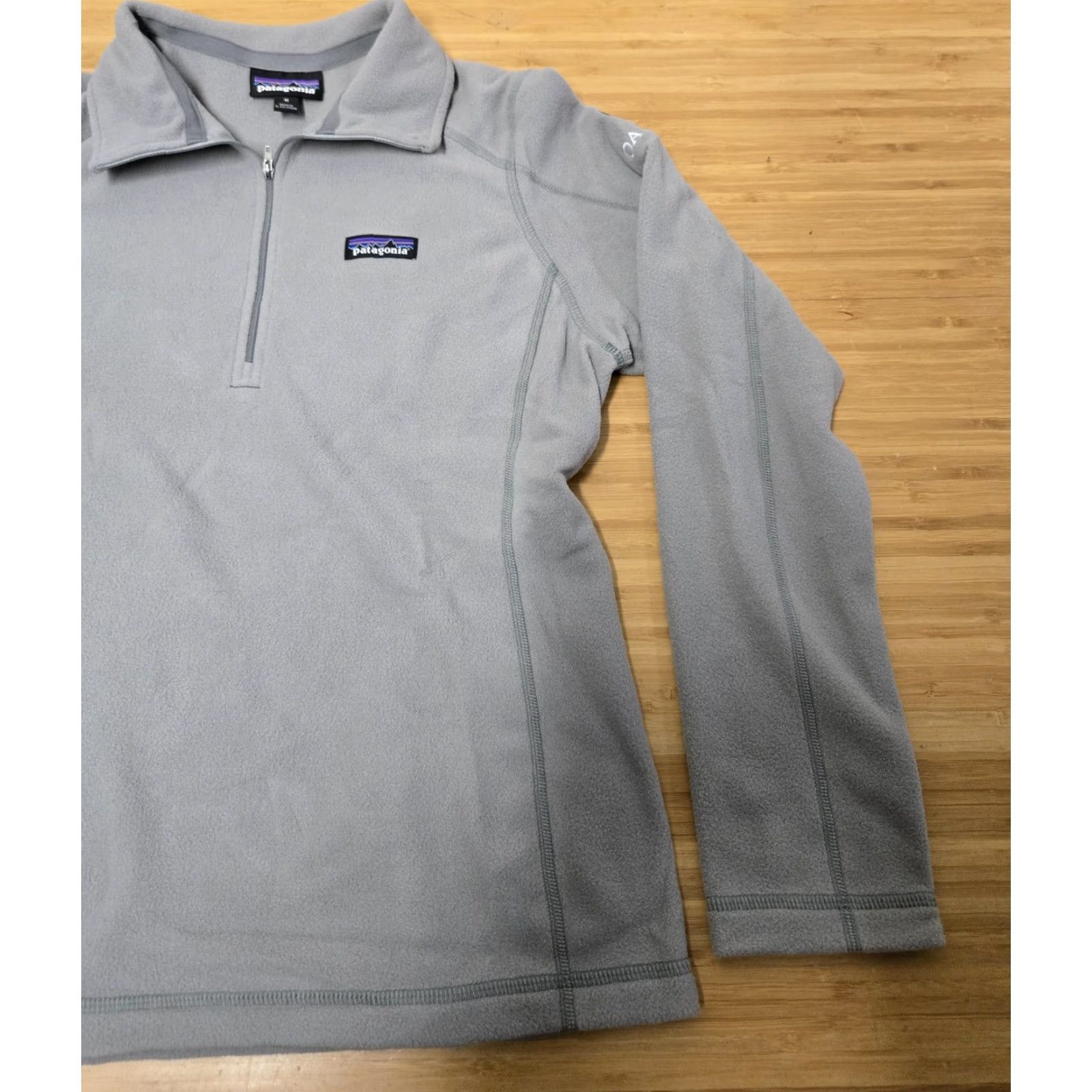 Patagonia VINTAGE Patagonia Fleece Pullover Womens M Gray 1/4 Zip OAKTREE Embroidered Logo Size M / US 6-8 / IT 42-44 - 2 Thumbnail