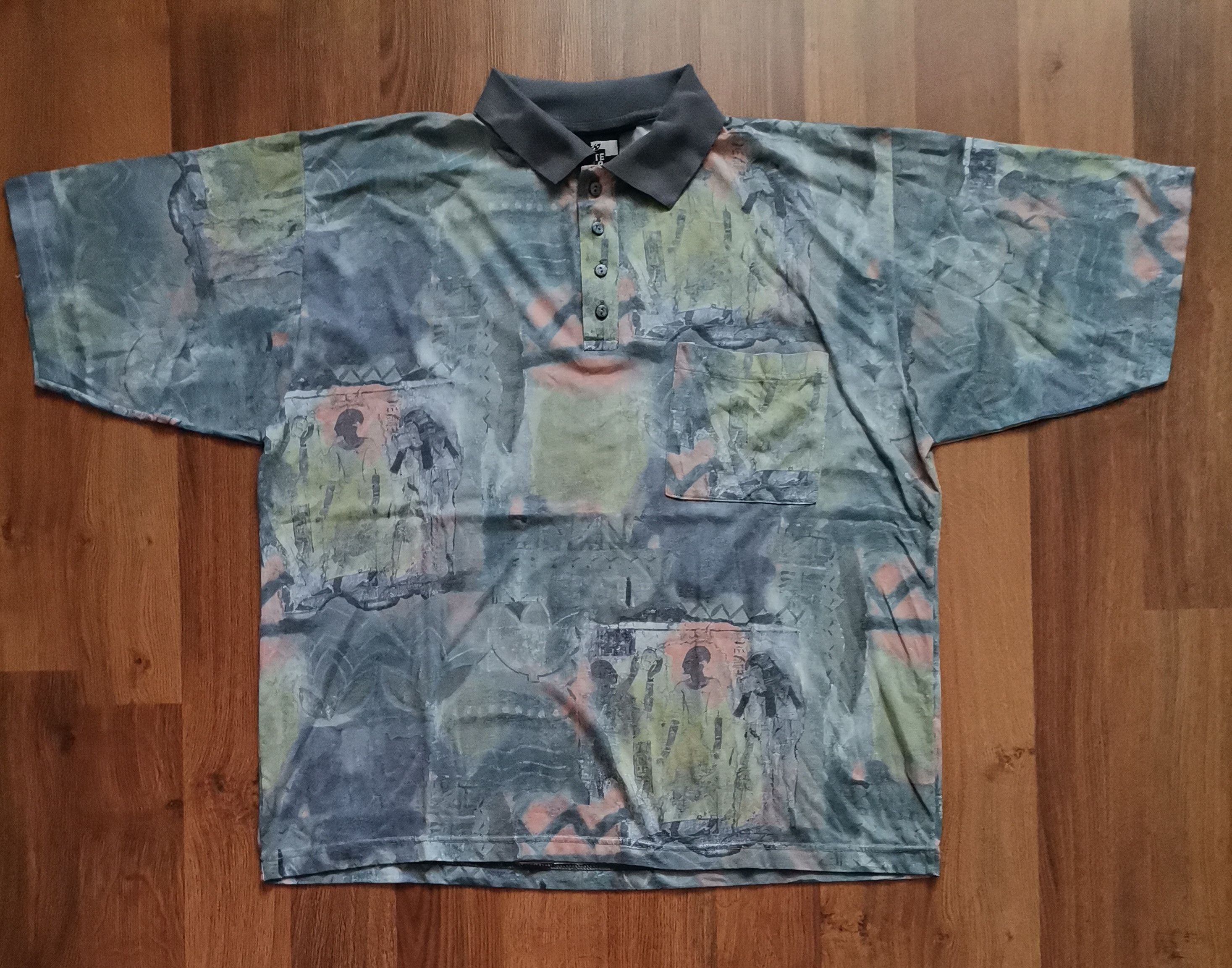 Vintage Vintage Monte Carlo Abstract Oversized Polo Size US L / EU 52-54 / 3 - 1 Thumbnail
