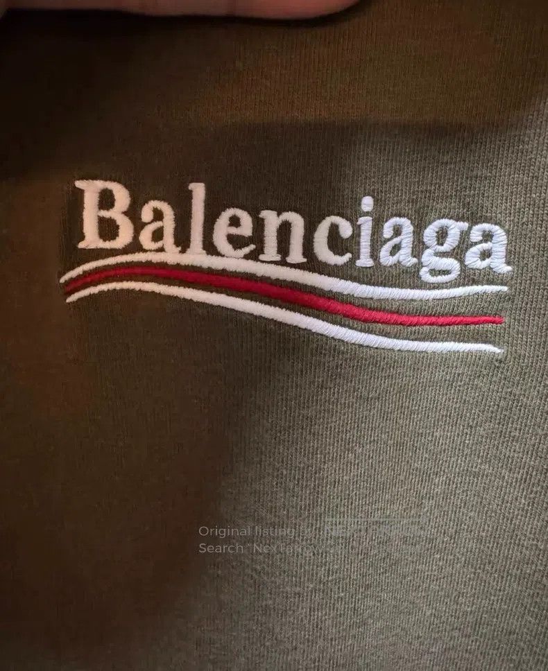 Balenciaga Balenciaga Embroidered Coke Round Neck Loose Short Sleeve Size US S / EU 44-46 / 1 - 2 Thumbnail