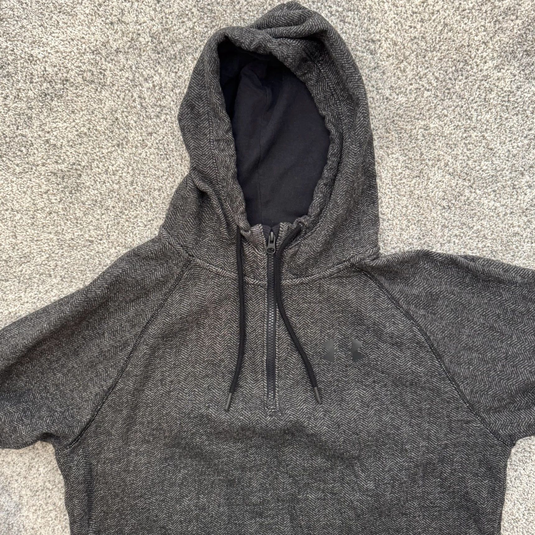 Under Armour Under Armour Hoodie Mens Medium Pullover Herringbone Zip Pockets Gray Sweatshirt 1280758 Size US M / EU 48-50 / 2 - 5 Thumbnail