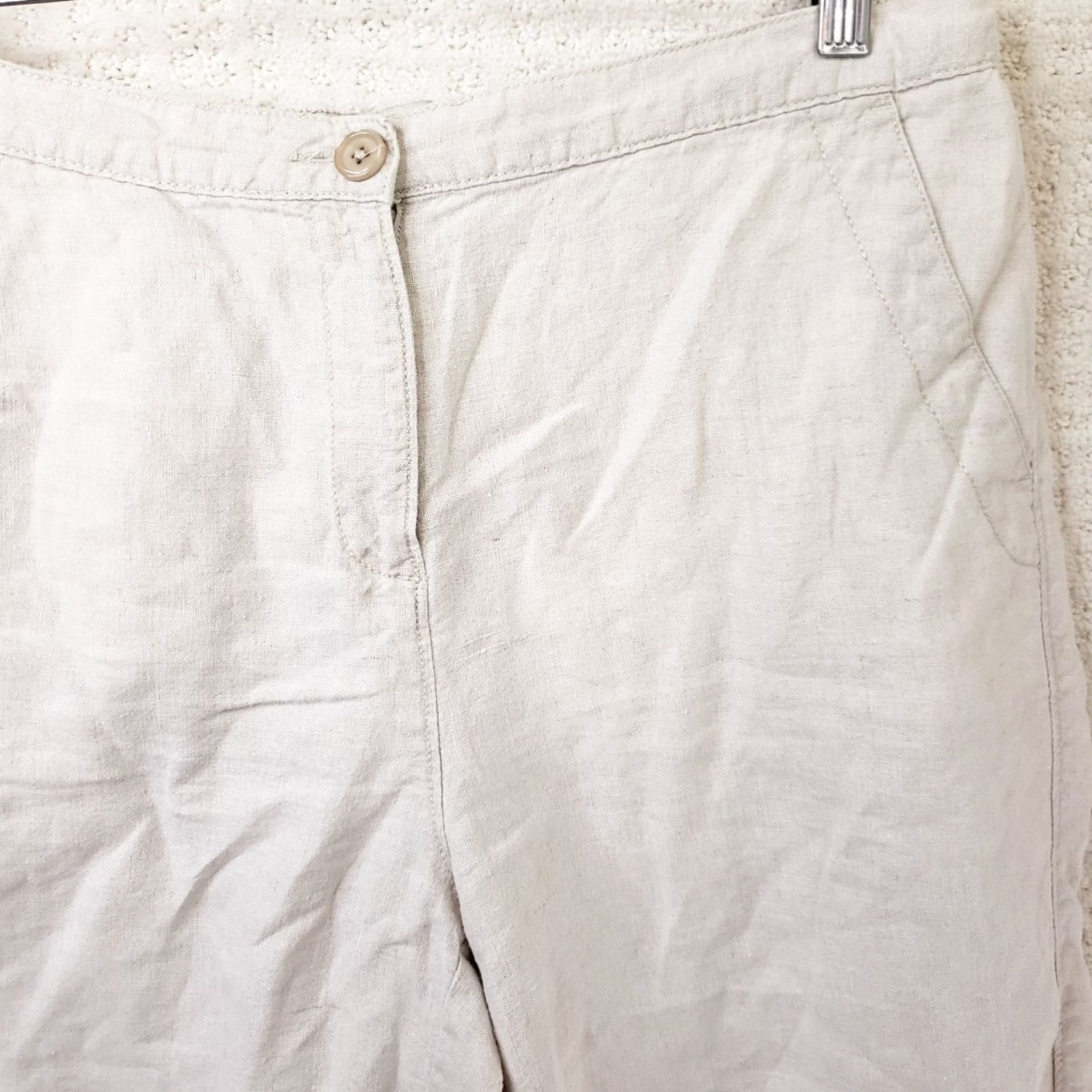 Vintage VINTAGE LL Bean Womens Bermuda Shorts Linen White 12 High Rise 32in 7in Inseam Casual 90s Womens Size 24" / US 00 / IT 34 - 3 Thumbnail