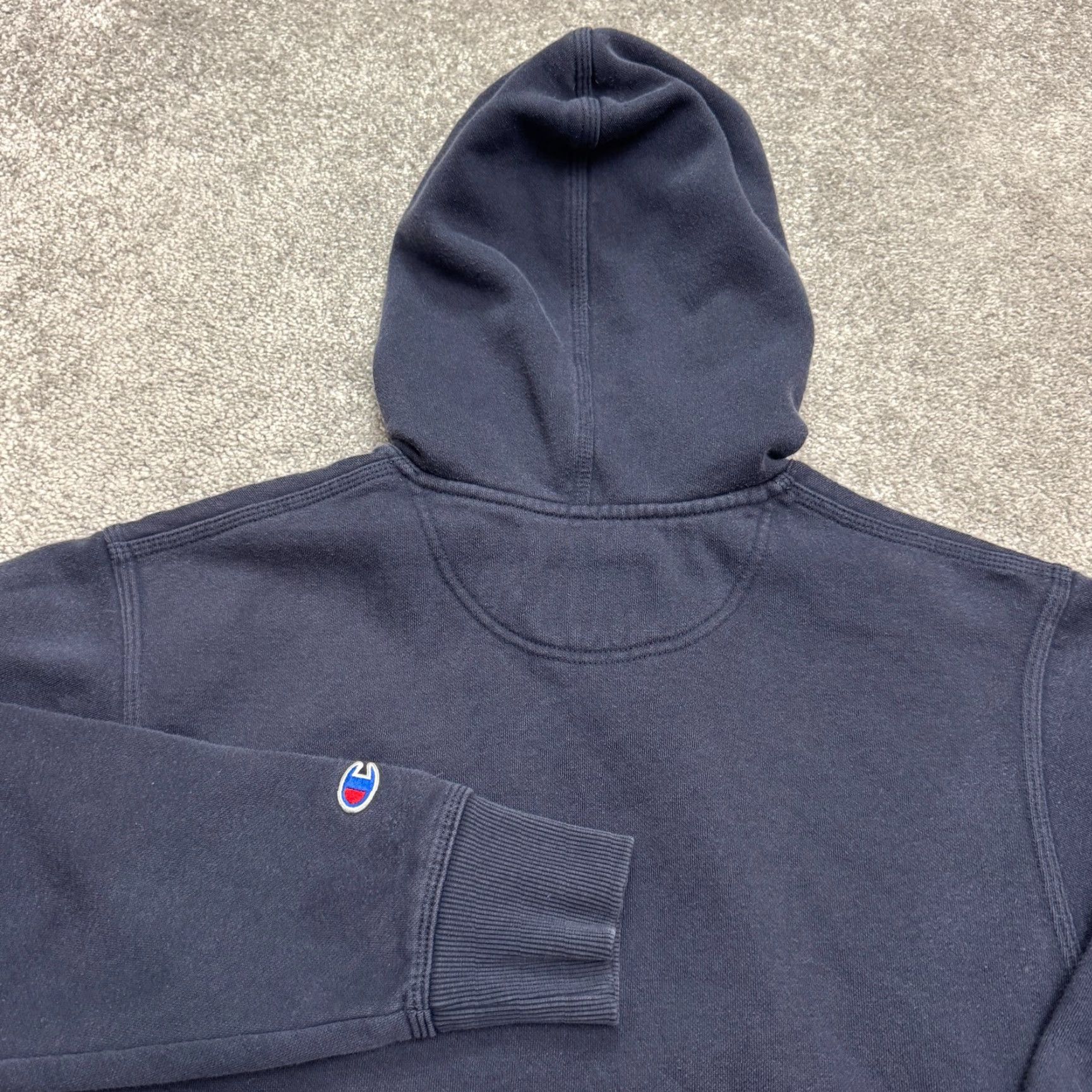 Champion Champion Hoodie Pullover Mens Small Navy Blue Fleece All Seasons Hooded Sweatshirt Sports Activewear Size US S / EU 44-46 / 1 - 4 Thumbnail