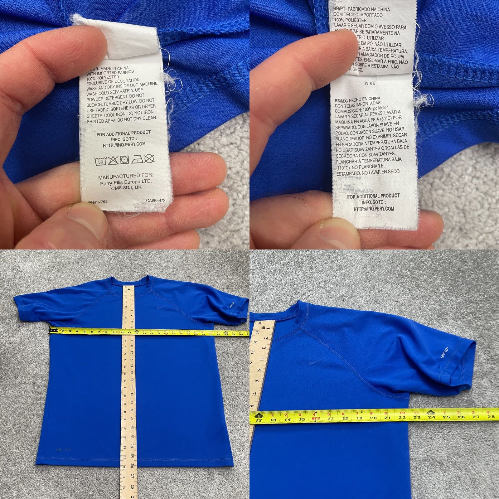 Nike Nike Shirt Mens L Blue Dri-Fit Active Crew Short Sleeve Athletic Tee Size US L / EU 52-54 / 3 - 8 Thumbnail