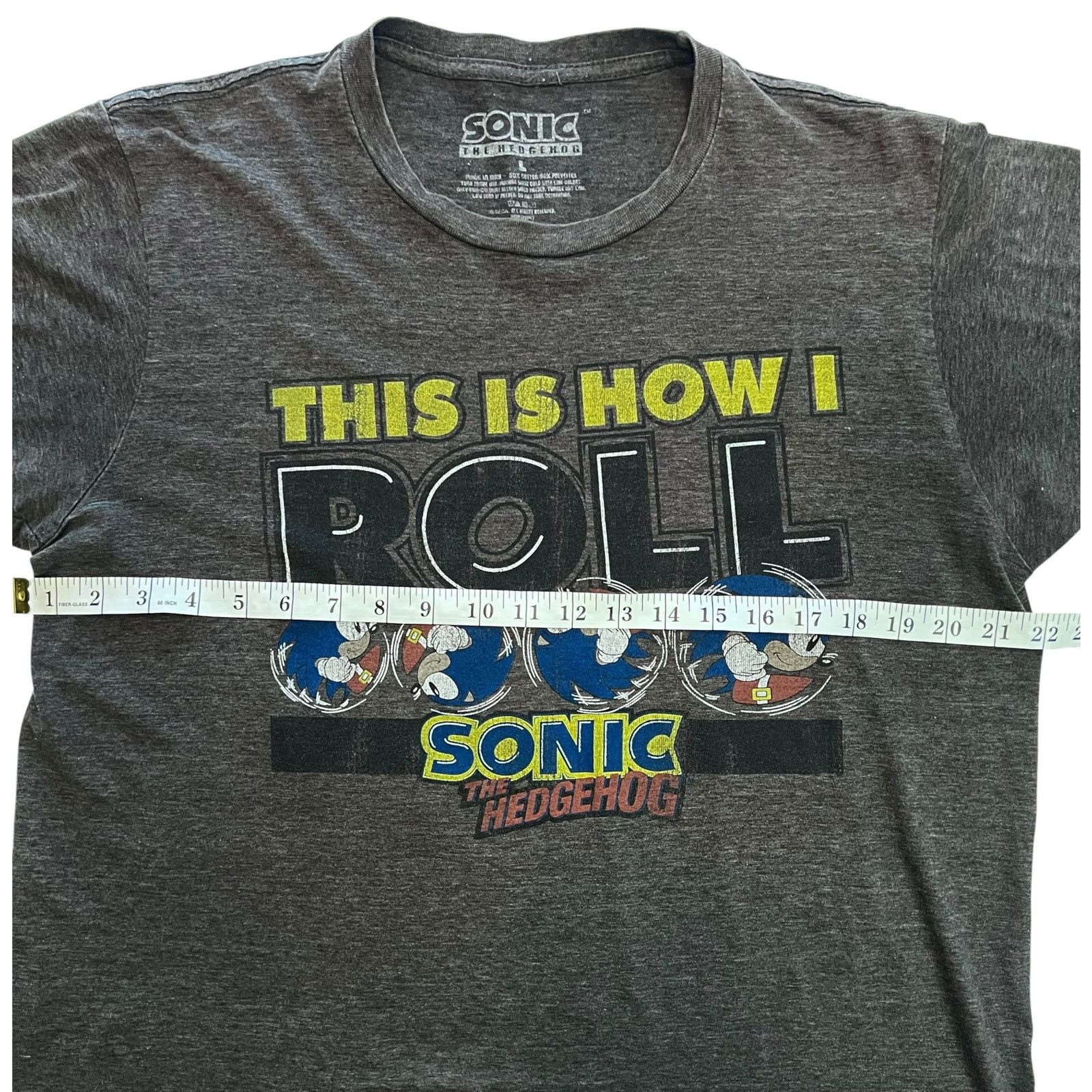 Other Sonic the Hedgehog This Is How I Roll Shirt Large Gray SEGA Size US L / EU 52-54 / 3 - 10 Thumbnail