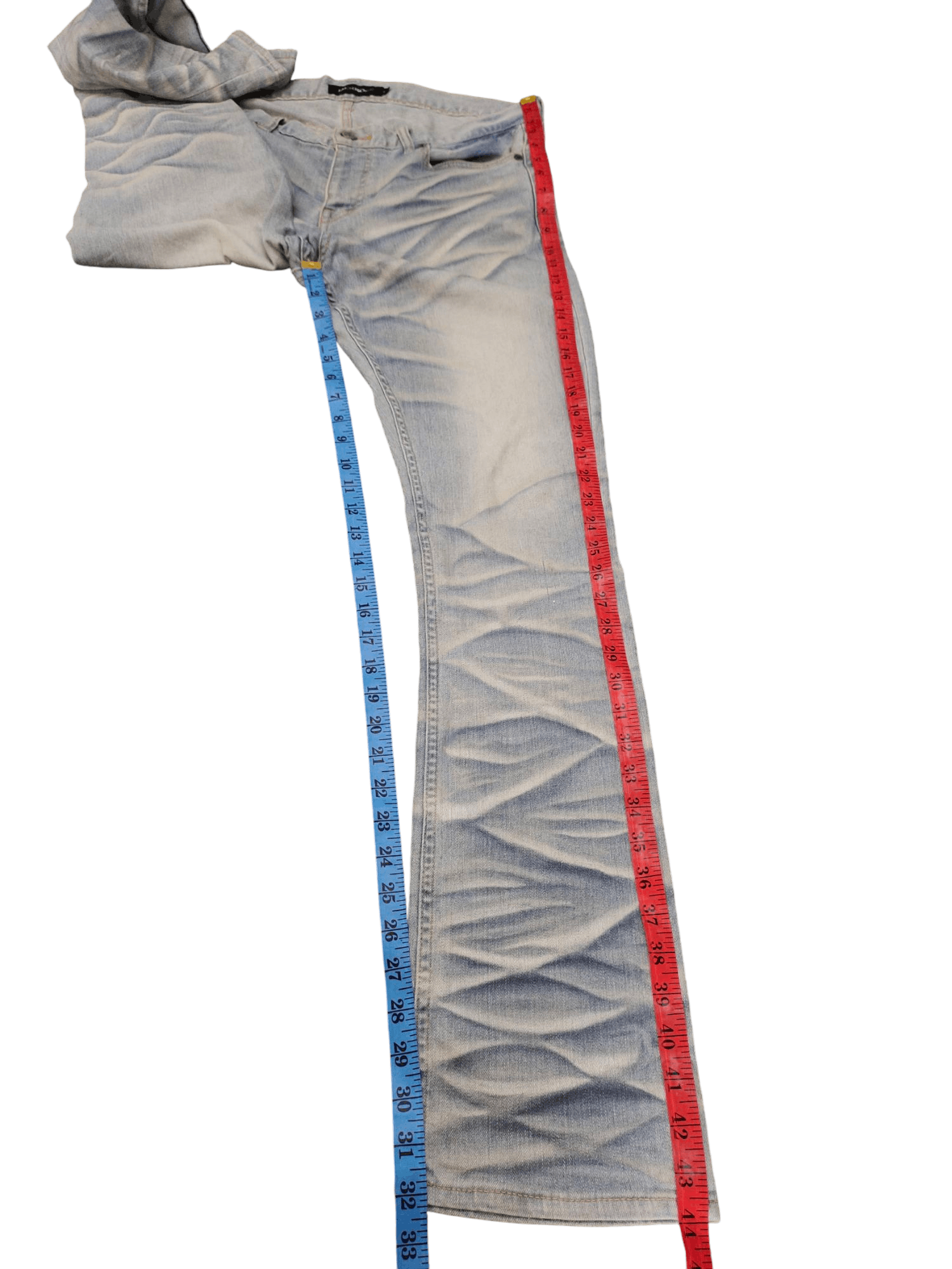 GOSTAR DE FUGA Flare Jeans Jackrose Japan Clawmark Faded Denim Bootcut Y2k Size US 34 / EU 50 - 20 Thumbnail