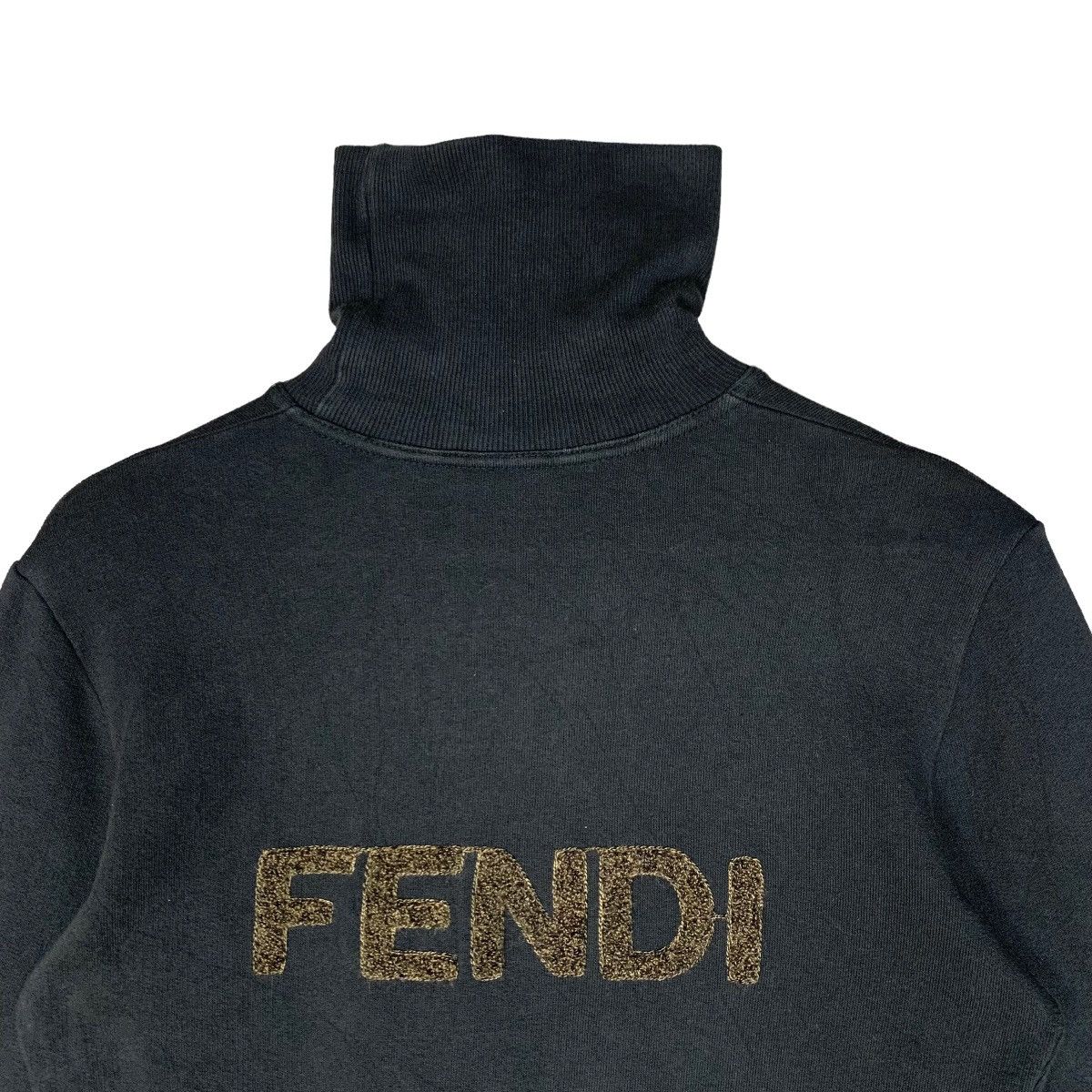 Fendi Fendi Big Logo Women Turtleneck Sweatshirt Size 40/42 Size M / US 6-8 / IT 42-44 - 2 Thumbnail