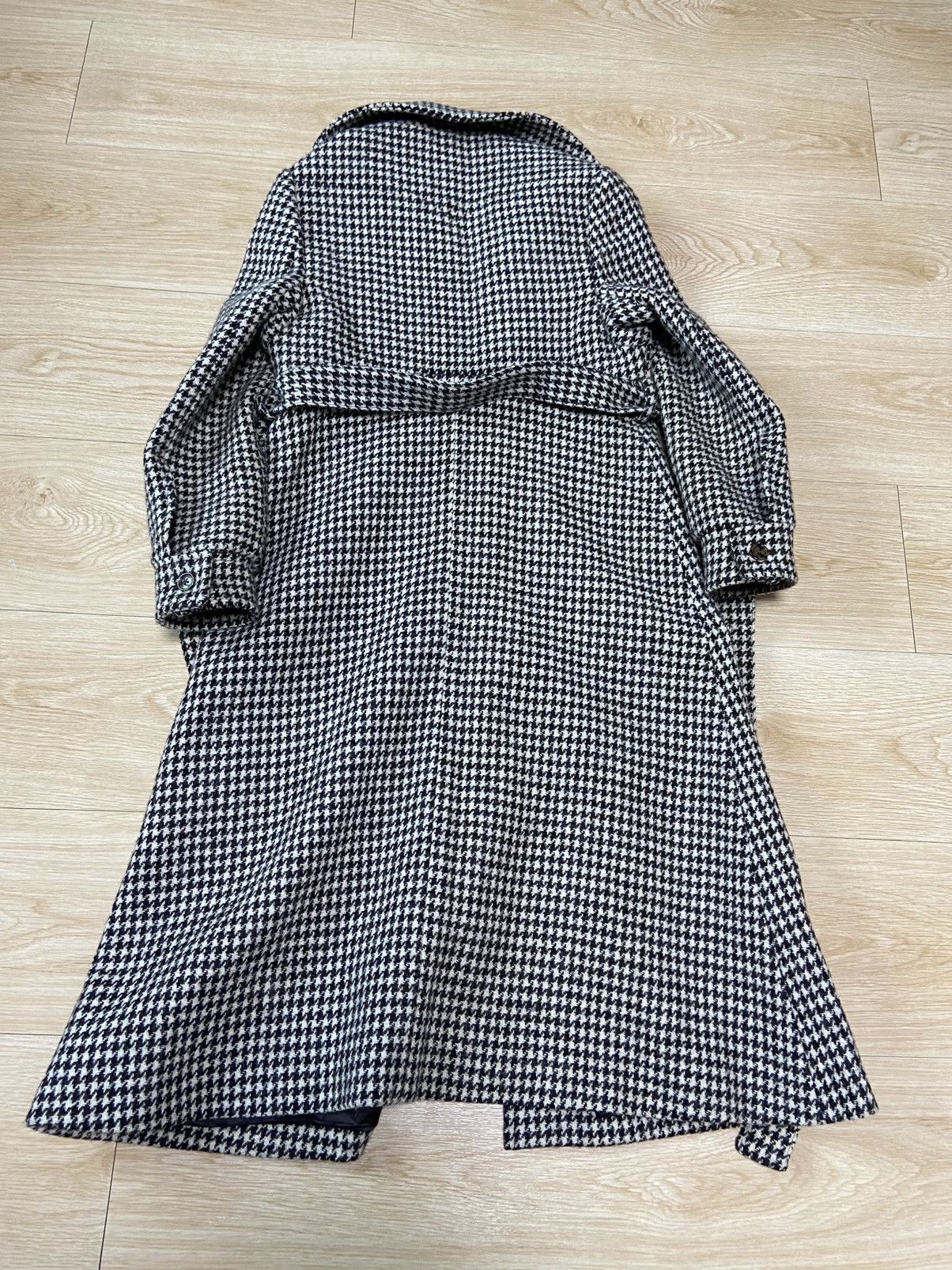 Vetements XS Vetements fw16 houndtooth wool belted trench coat Size XS / US 0-2 / IT 36-38 - 2 Thumbnail