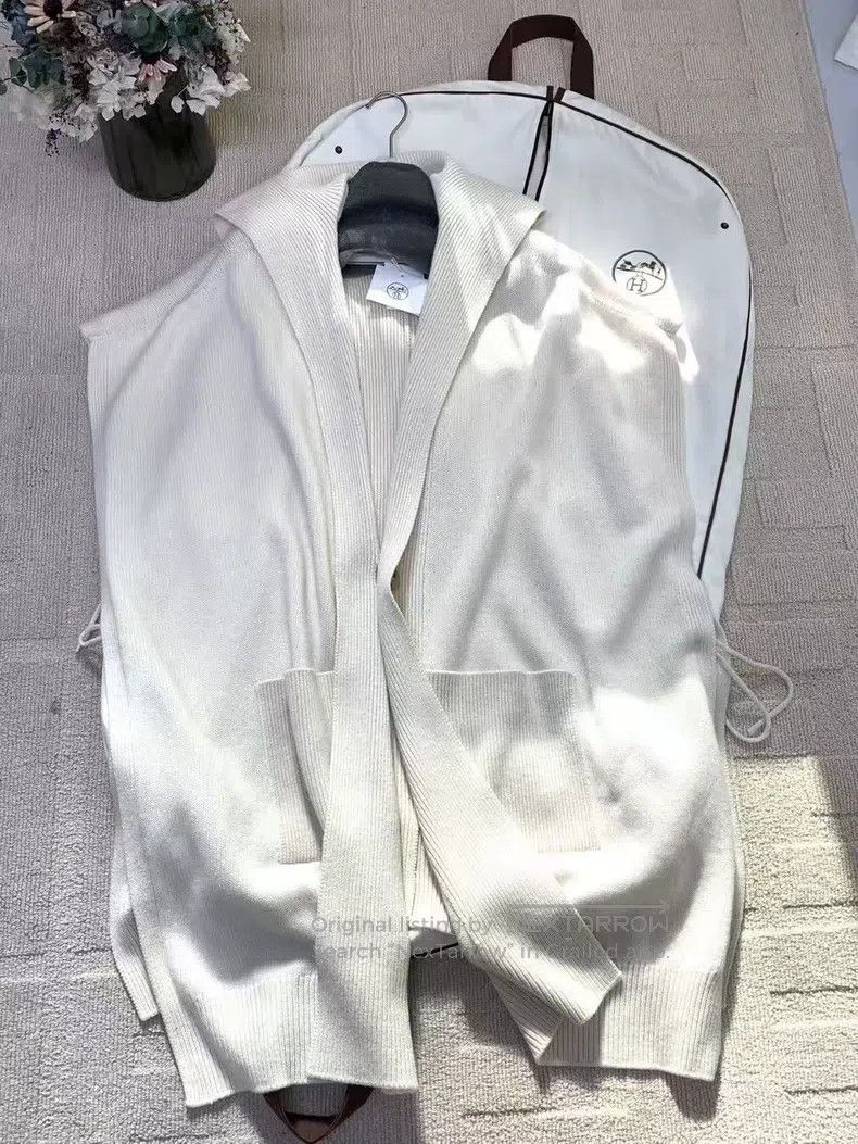 Hermes Hermes size TU Cashmere Knit Hooded Coat Size M / US 6-8 / IT 42-44 - 3 Thumbnail