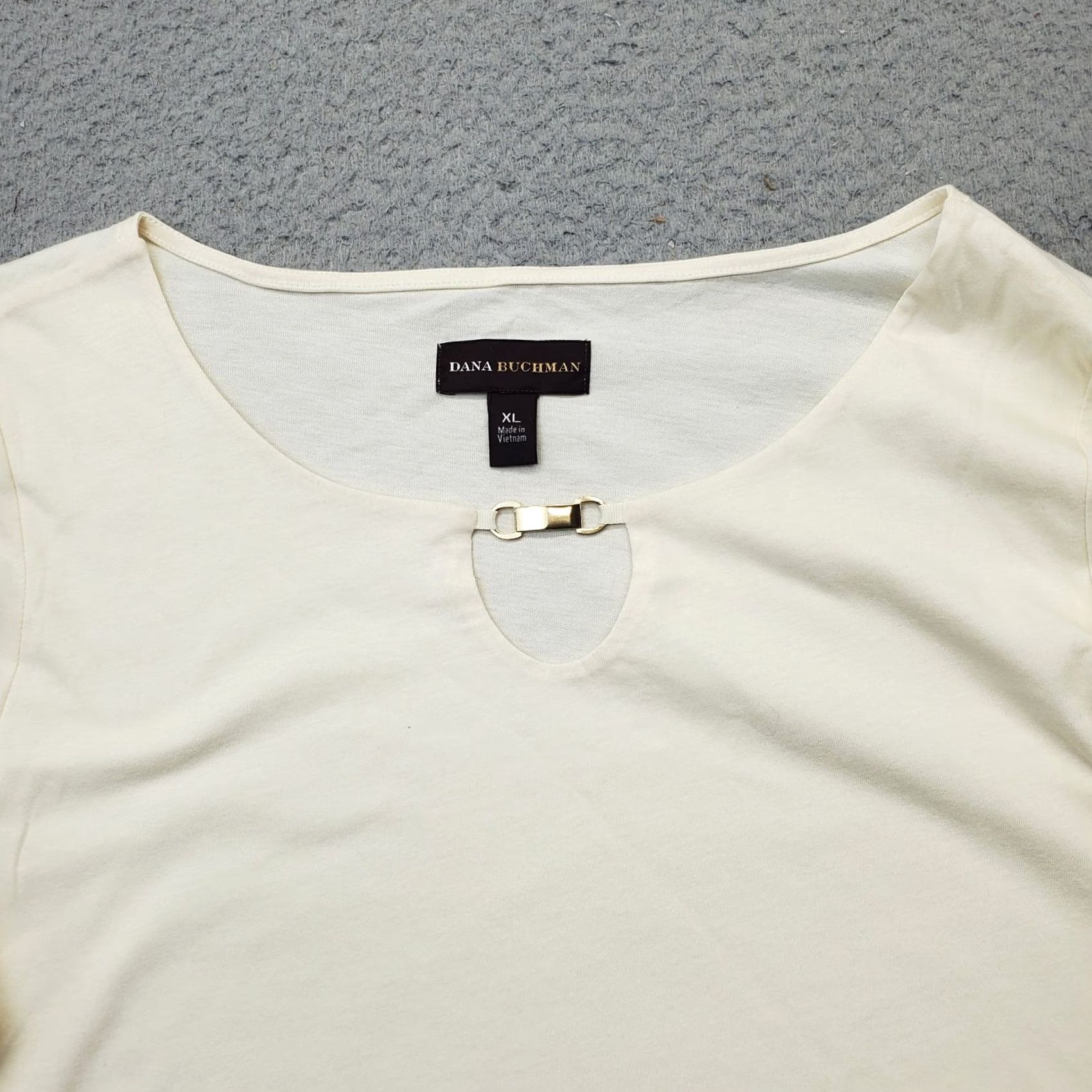 Vintage Dana Buchman Blouse Women XL Cream Long Sleeve Pullover Top Shirt Size XL / US 12-14 / IT 48-50 - 5 Thumbnail